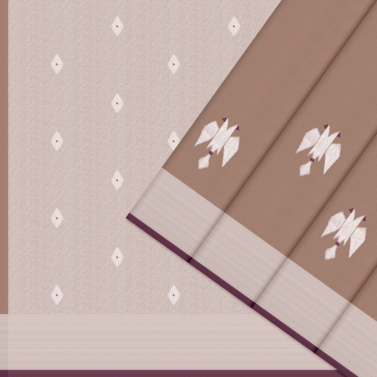 Pradeep Pillai Chanderi Silk/Cotton Sari 26-008-HS005-00296 - Cover View