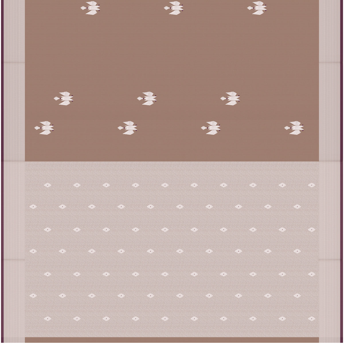 Pradeep Pillai Chanderi Silk/Cotton Sari 26-008-HS005-00296 - Full View