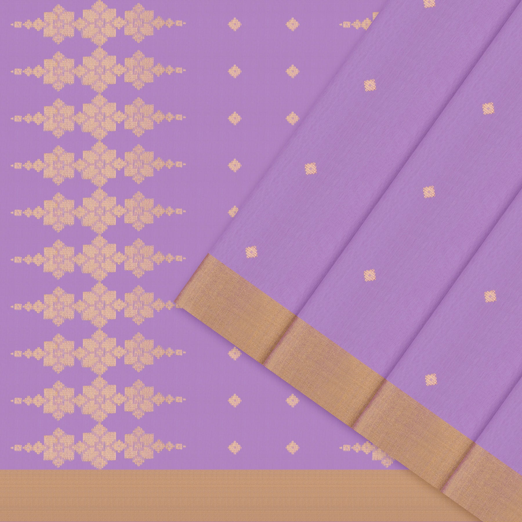 Pradeep Pillai Chanderi Silk/Cotton Sari 26-008-HS005-00304 - Cover View