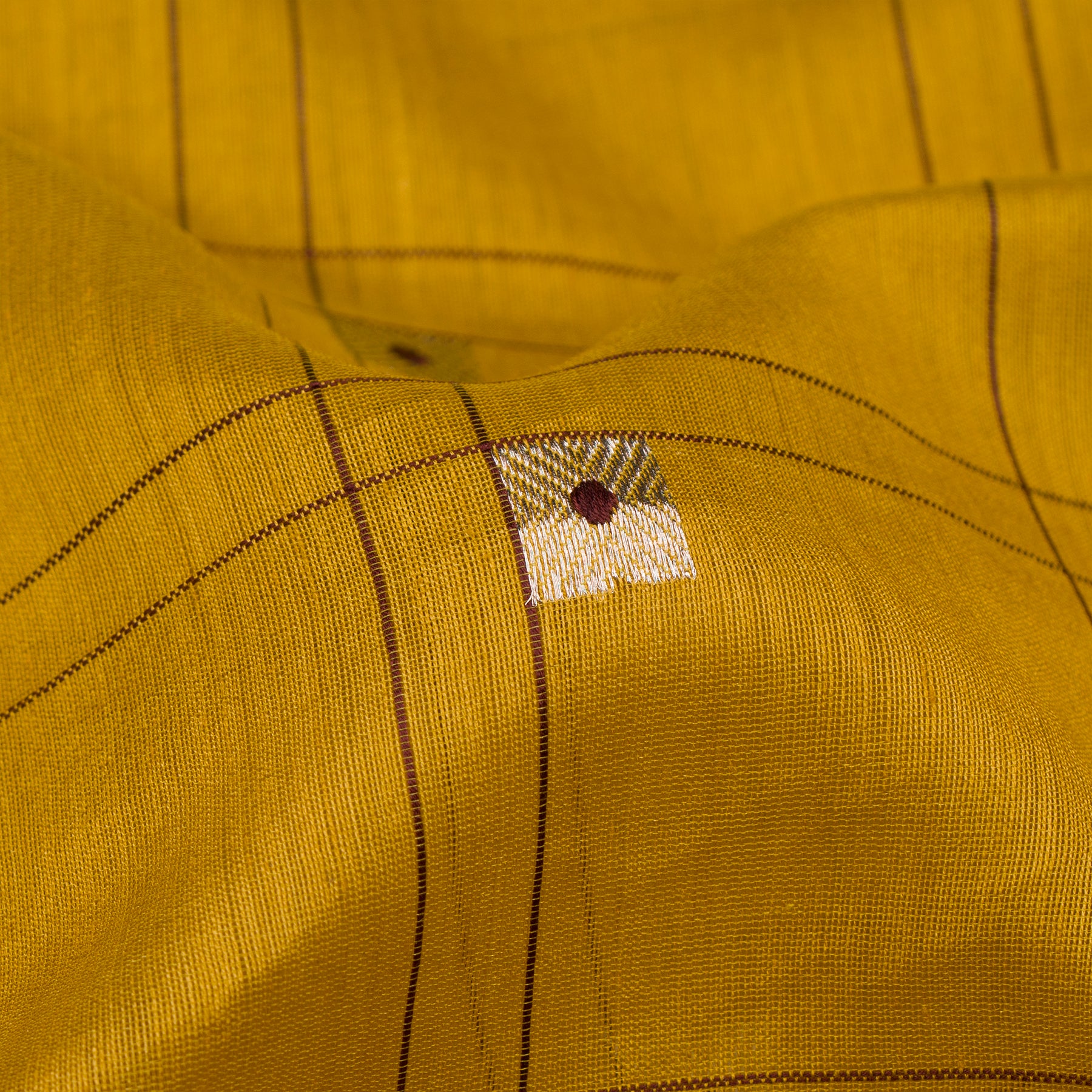 Pradeep Pillai Chanderi Silk/Cotton Sari 26-008-HS005-00306 - Fabric View