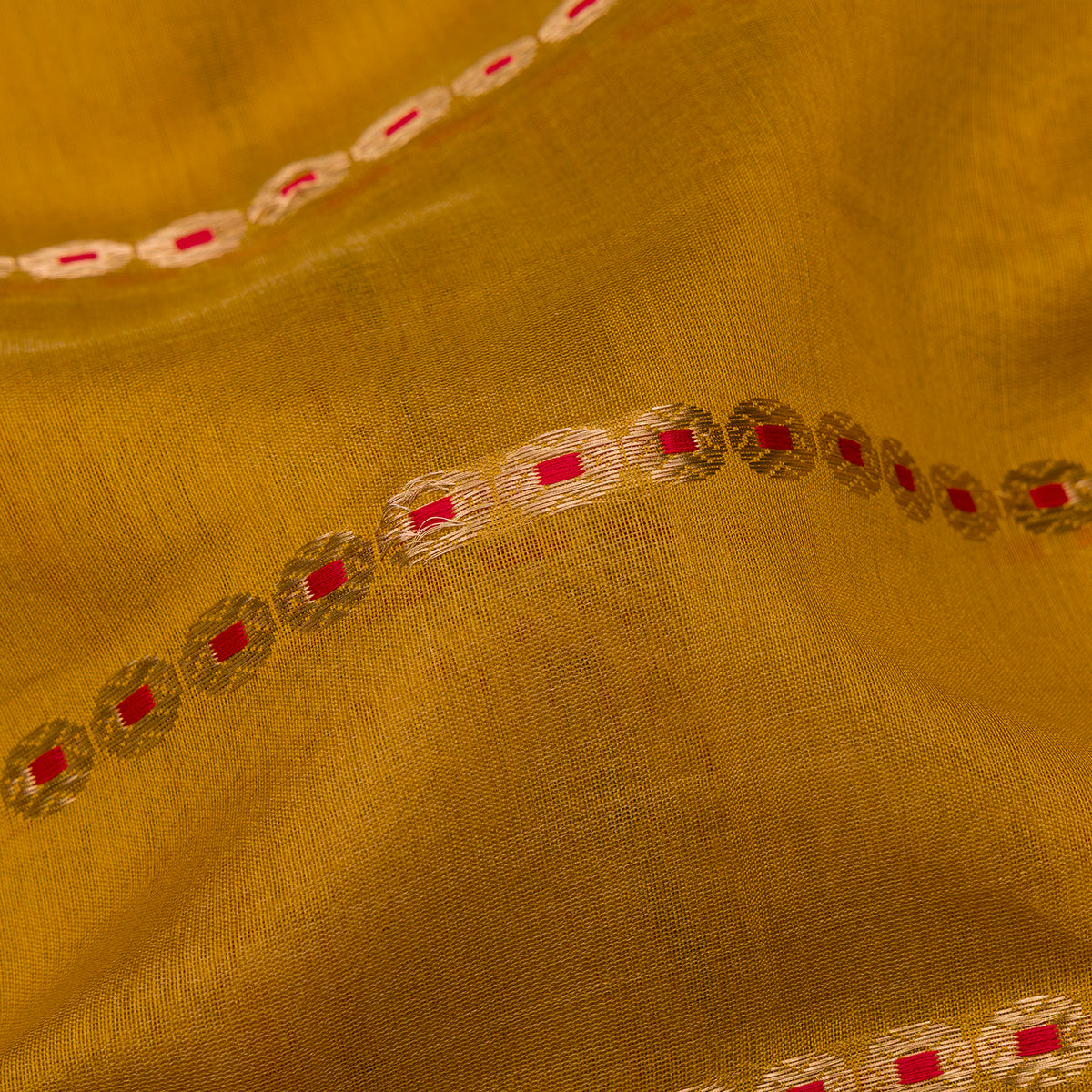 Pradeep Pillai Chanderi Silk/Cotton Sari 26-008-HS005-00310 - Fabric View