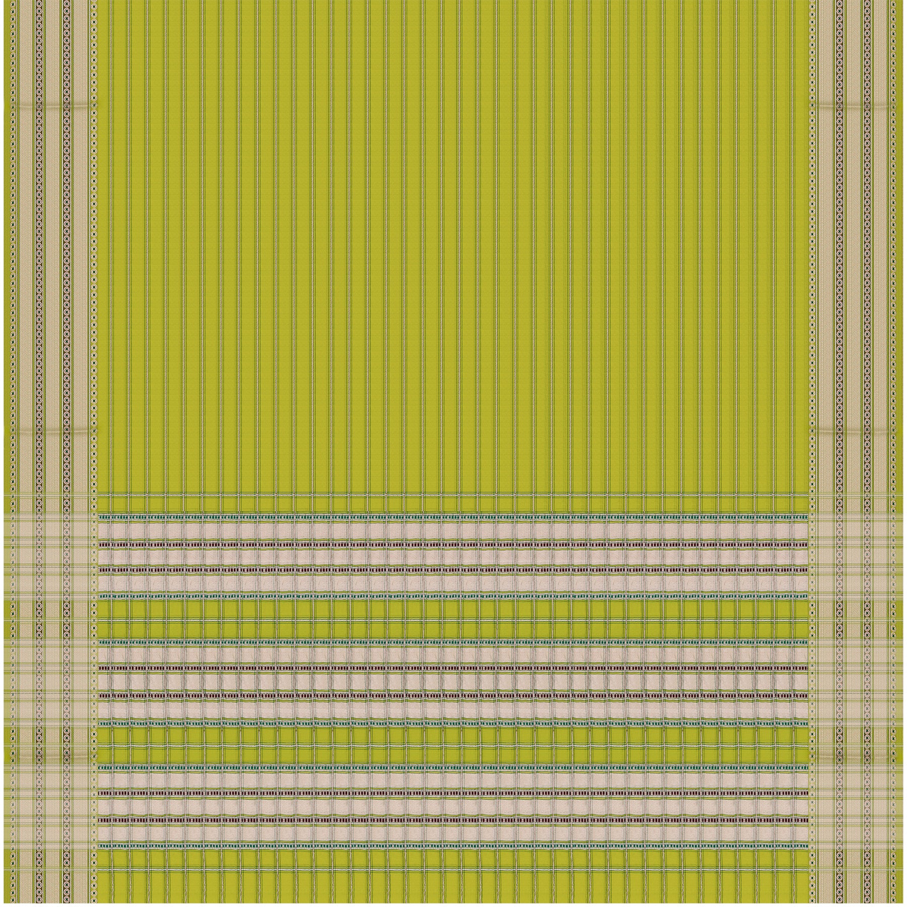 Pradeep Pillai Chanderi Silk/Cotton Sari 26-008-HS005-00313 - Full View