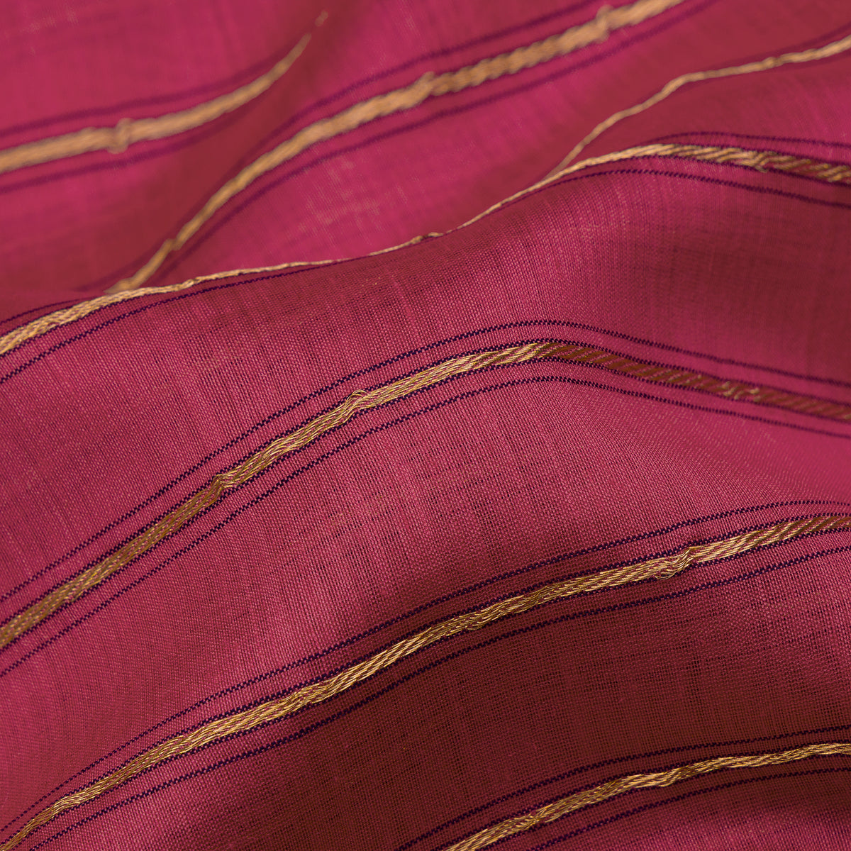 Pradeep Pillai Chanderi Silk/Cotton Sari 26-008-HS005-00318 - Fabric View