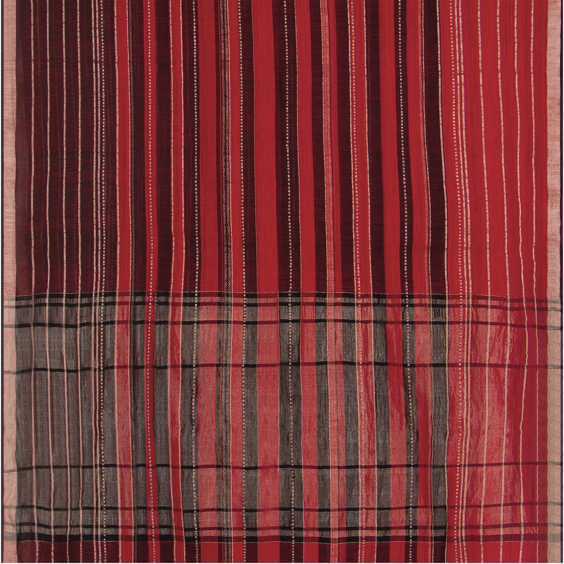 Taan Baan Cotton Sari 26-013-HS003-00023 - Full View
