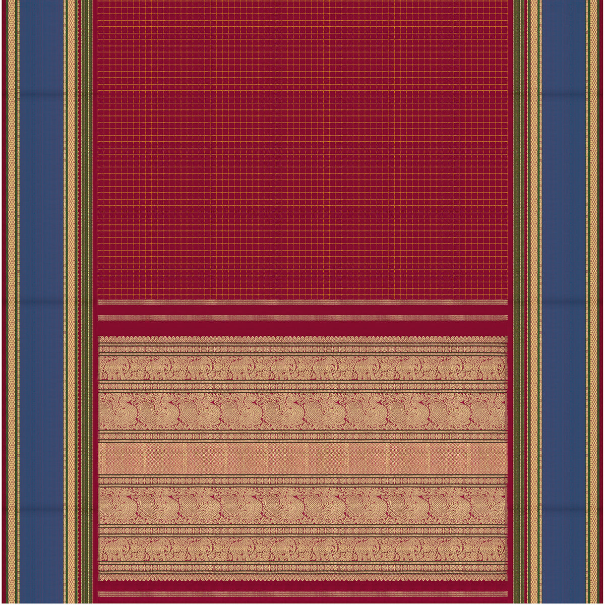 Kanakavalli Kanjivaram Silk Sari 26-040-HS001-01446 - Full View