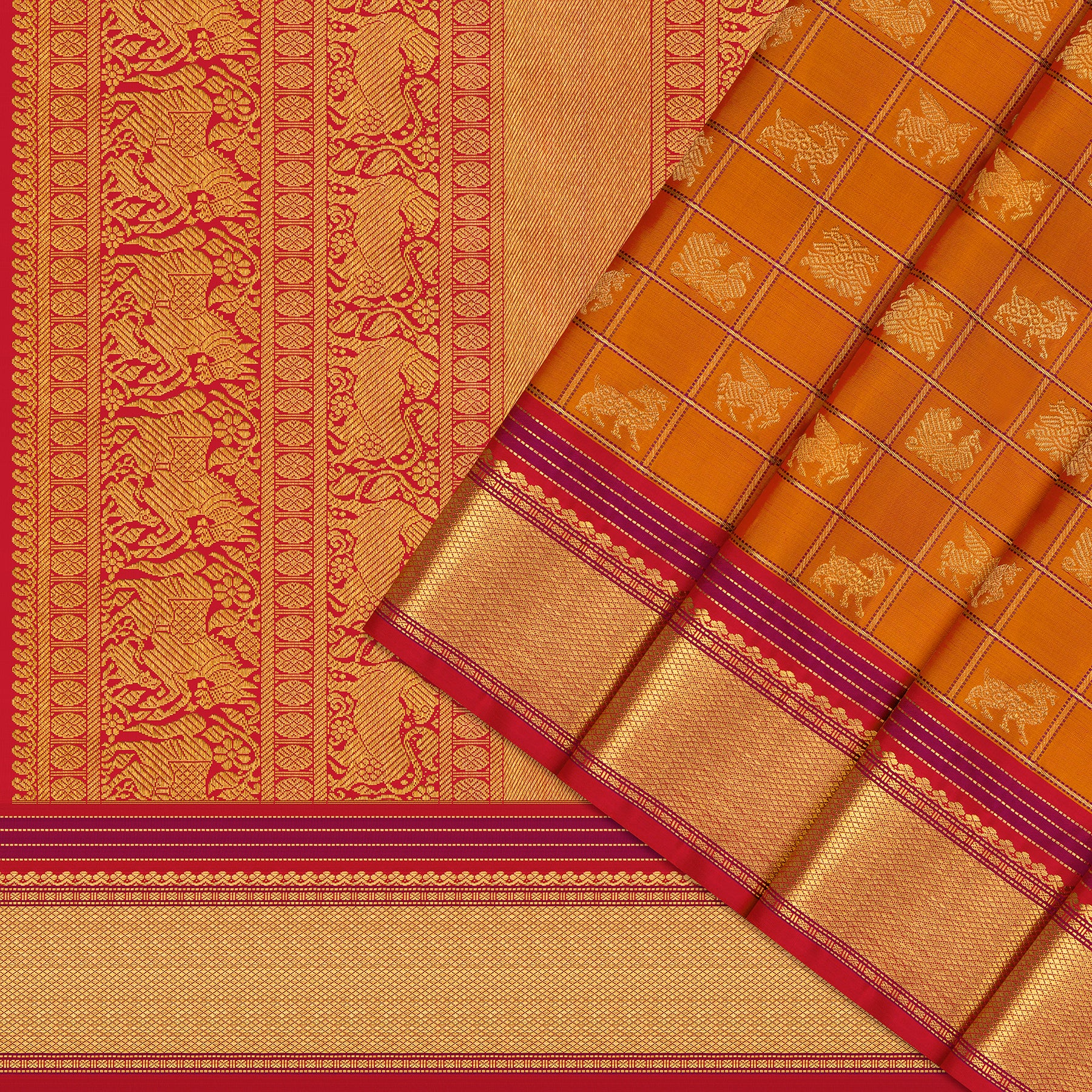 Kanakavalli Kanjivaram Silk Sari 26-040-HS001-01450 - Cover View