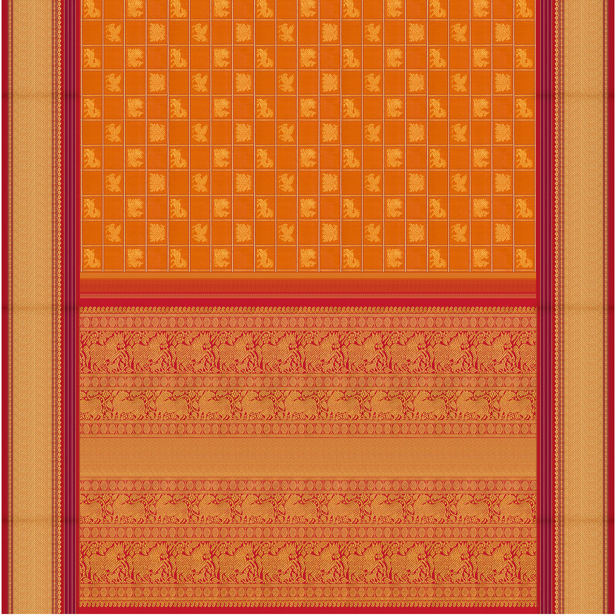 Kanakavalli Kanjivaram Silk Sari 26-040-HS001-01450 - Full View
