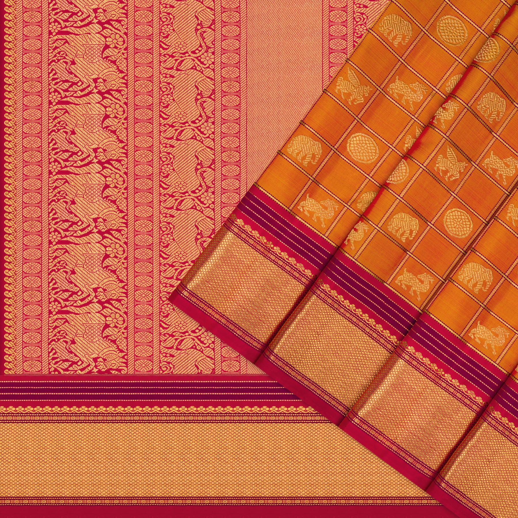 Kanakavalli Kanjivaram Silk Sari 26-041-HS001-01875 - Cover View