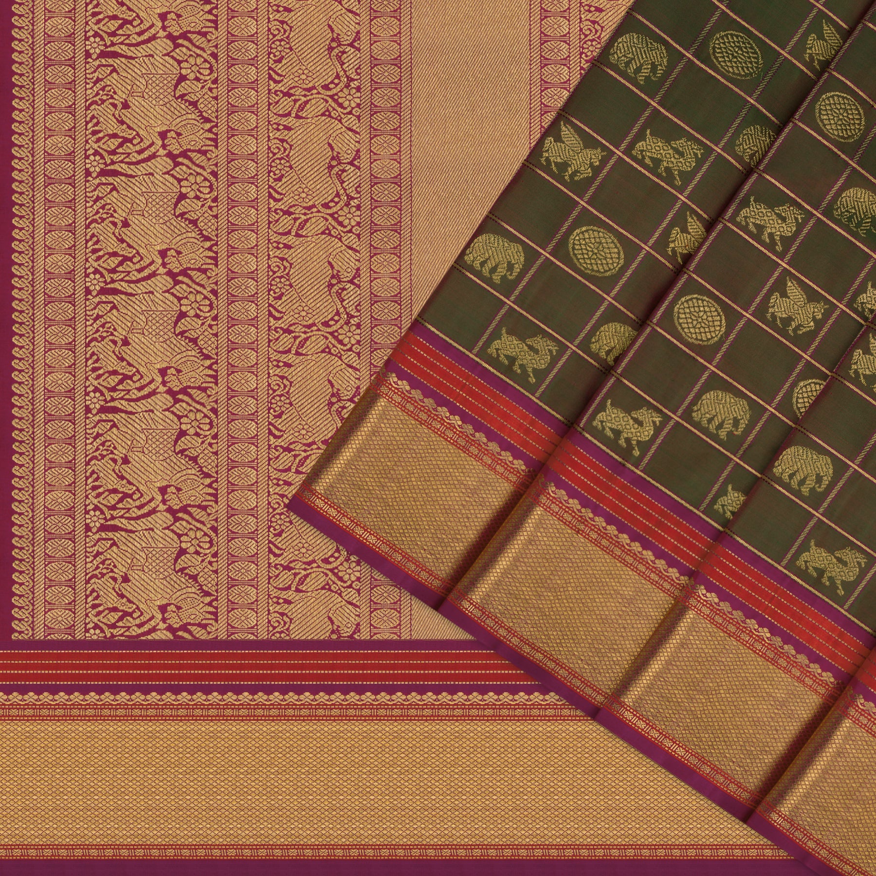Kanakavalli Kanjivaram Silk Sari 26-041-HS001-02930 - Cover View