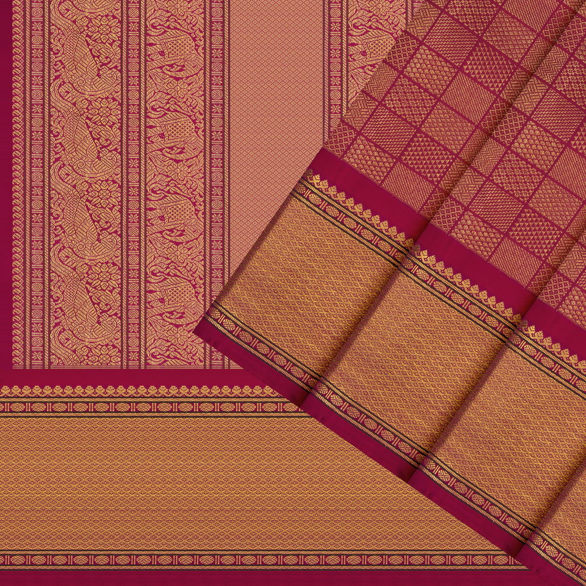Kanakavalli Kanjivaram Silk Sari 26-041-HS001-04730 - Cover View