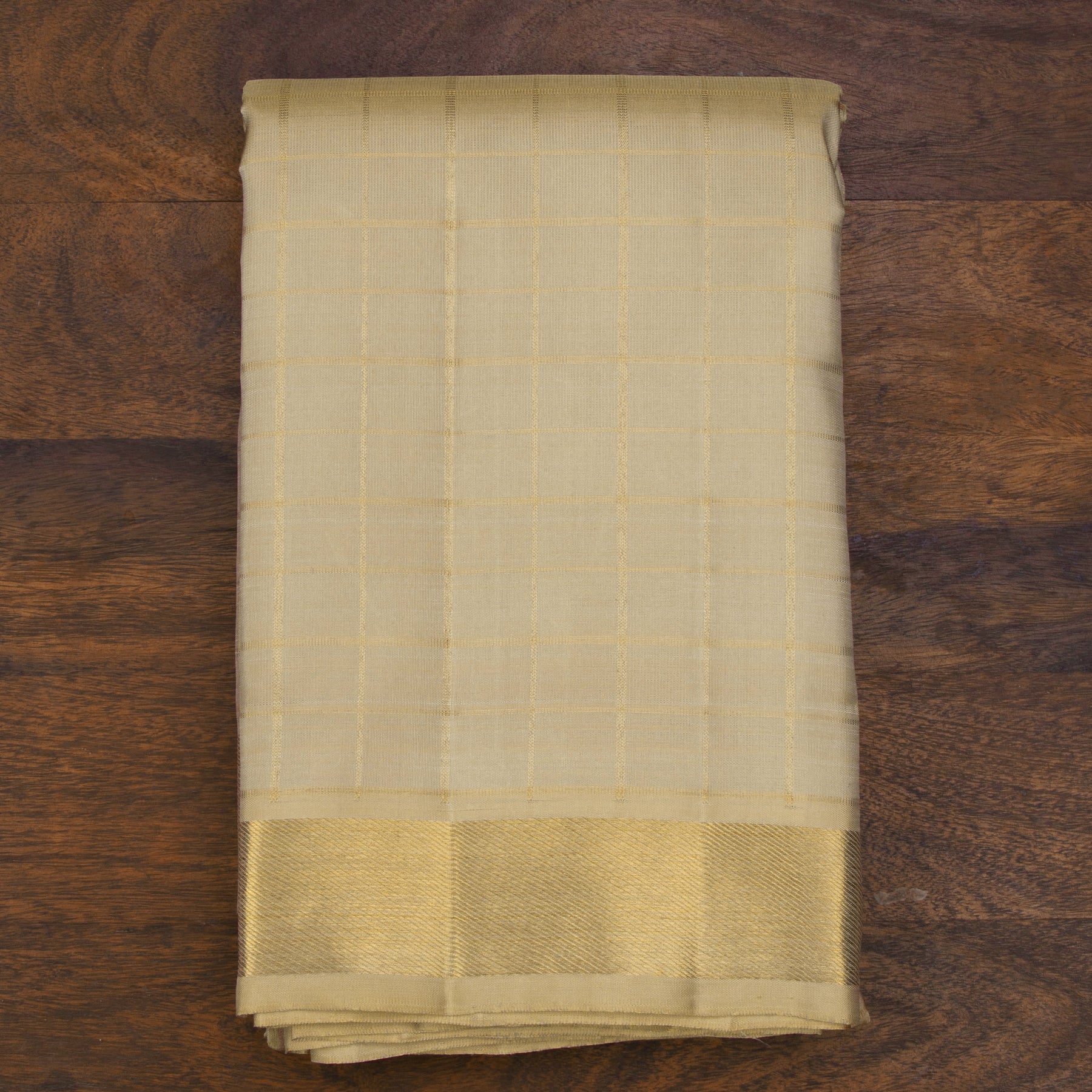 Kanakavalli Kanjivaram Silk Angavastram CO-ORD 26-110-AF001-00551 - Folded View