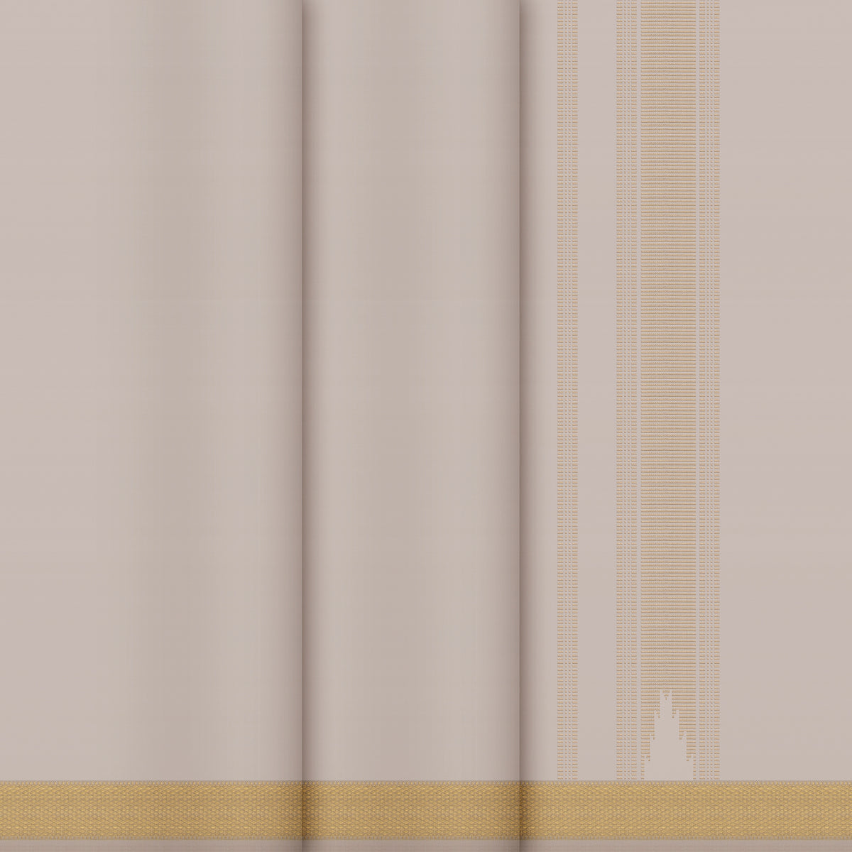 Kanakavalli Kanjivaram Silk Angavastram CO-ORD 26-110-AF001-03650 - Double Pleated View
