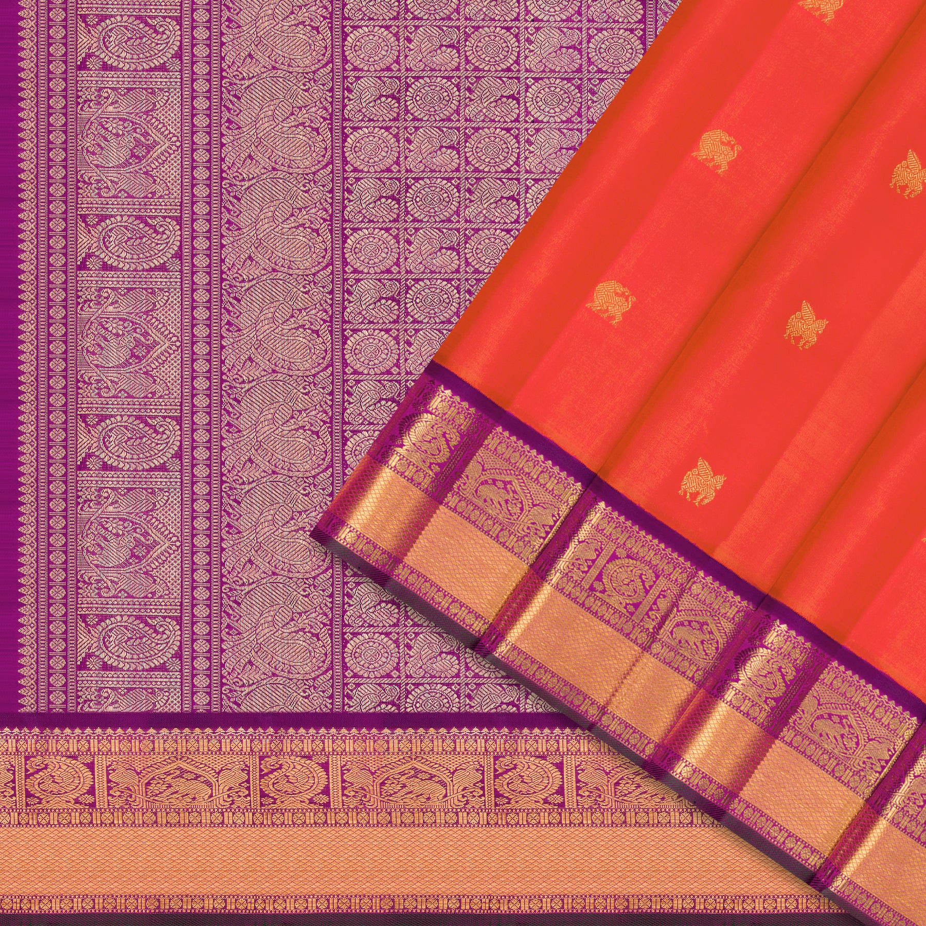 Kanakavalli Kanjivaram Silk Sari 26-110-HS001-00667 - Cover View