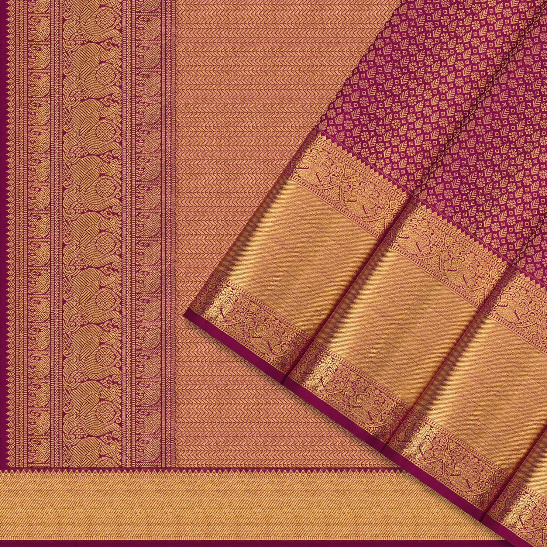 Kanakavalli Kanjivaram Silk Sari 26-110-HS001-00668 - Cover View