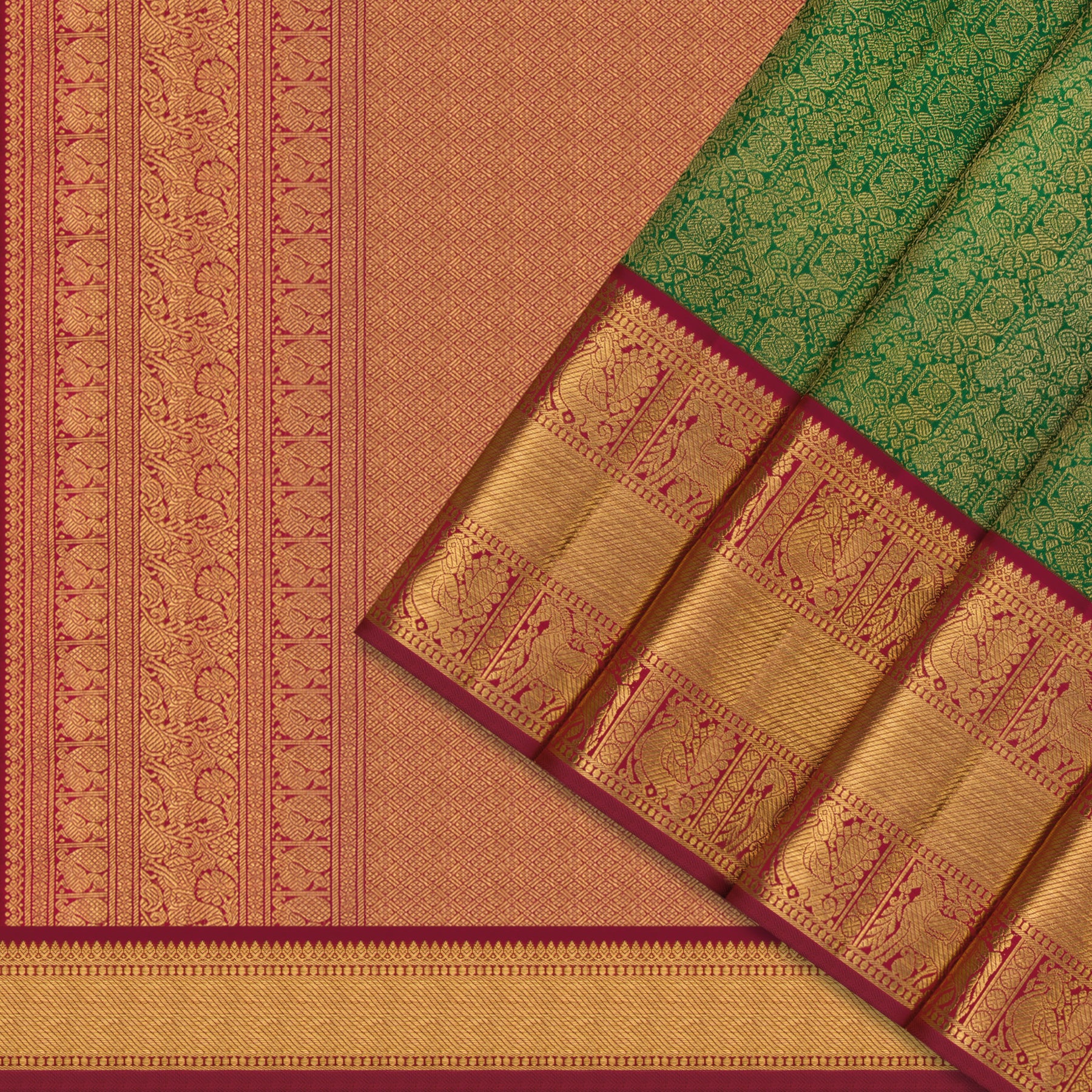 Kanakavalli Kanjivaram Silk Sari 26-110-HS001-00675 - Cover View
