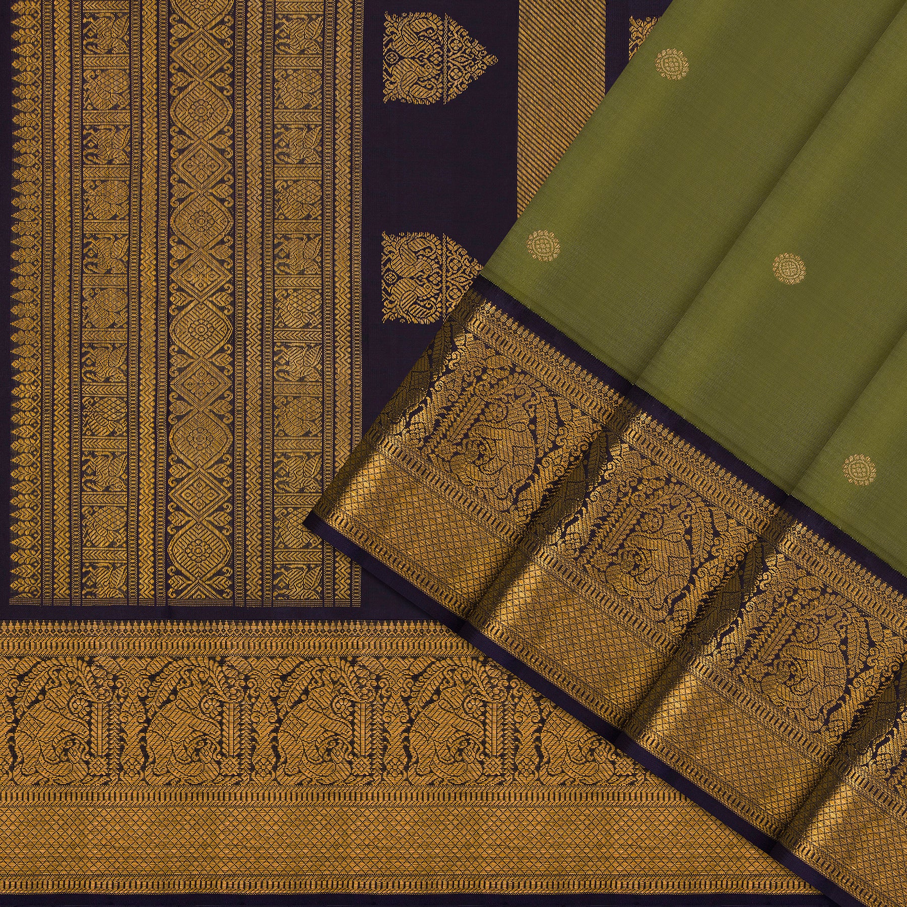 Kanakavalli Kanjivaram Silk Sari 26-110-HS001-00694 - Cover View