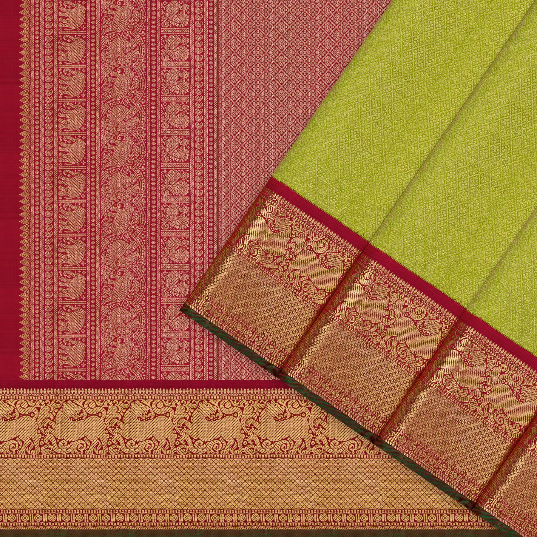 Kanakavalli Kanjivaram Silk Sari 26-110-HS001-01666 - Cover View