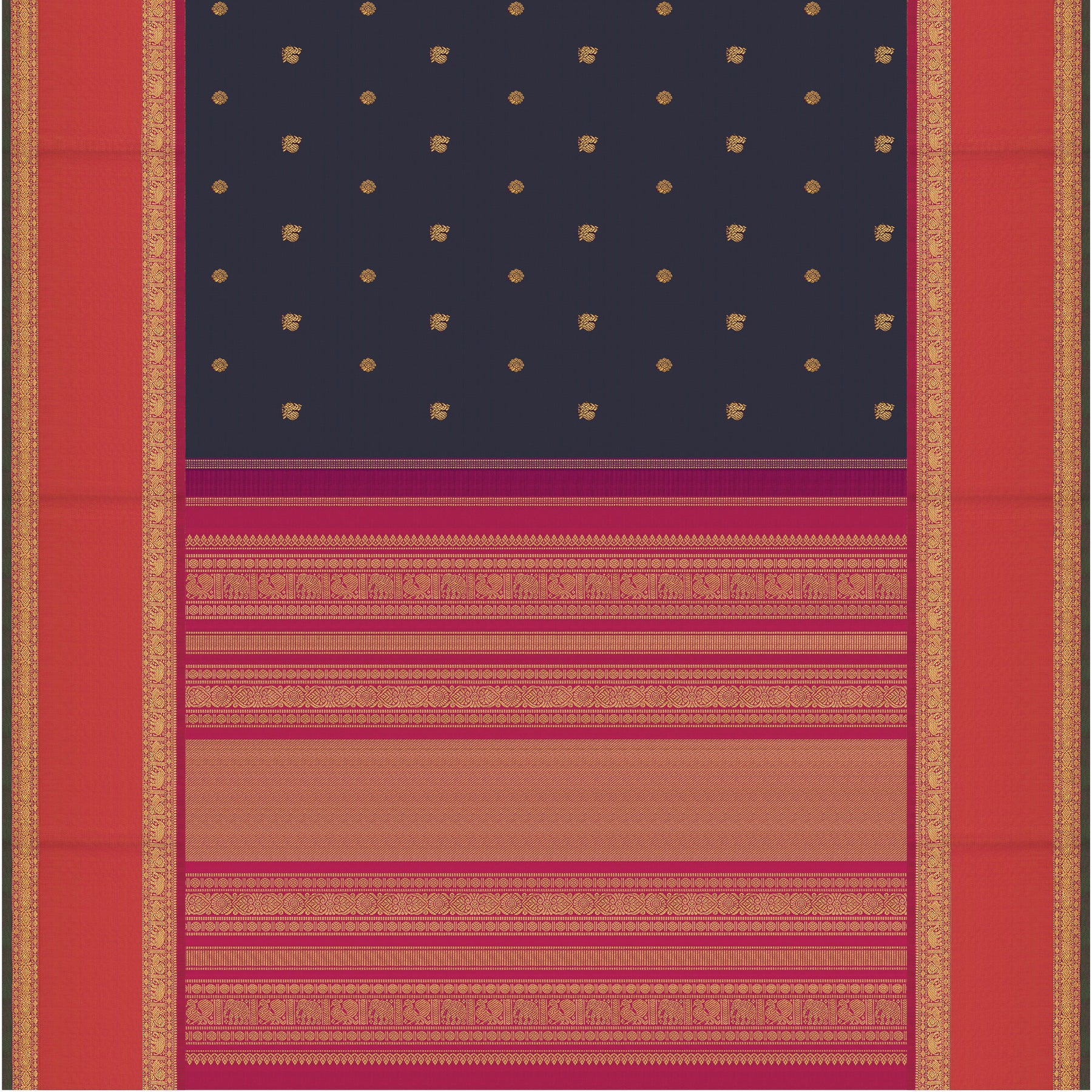 Kanakavalli Kanjivaram Silk Sari 26-110-HS001-01711 - Full View