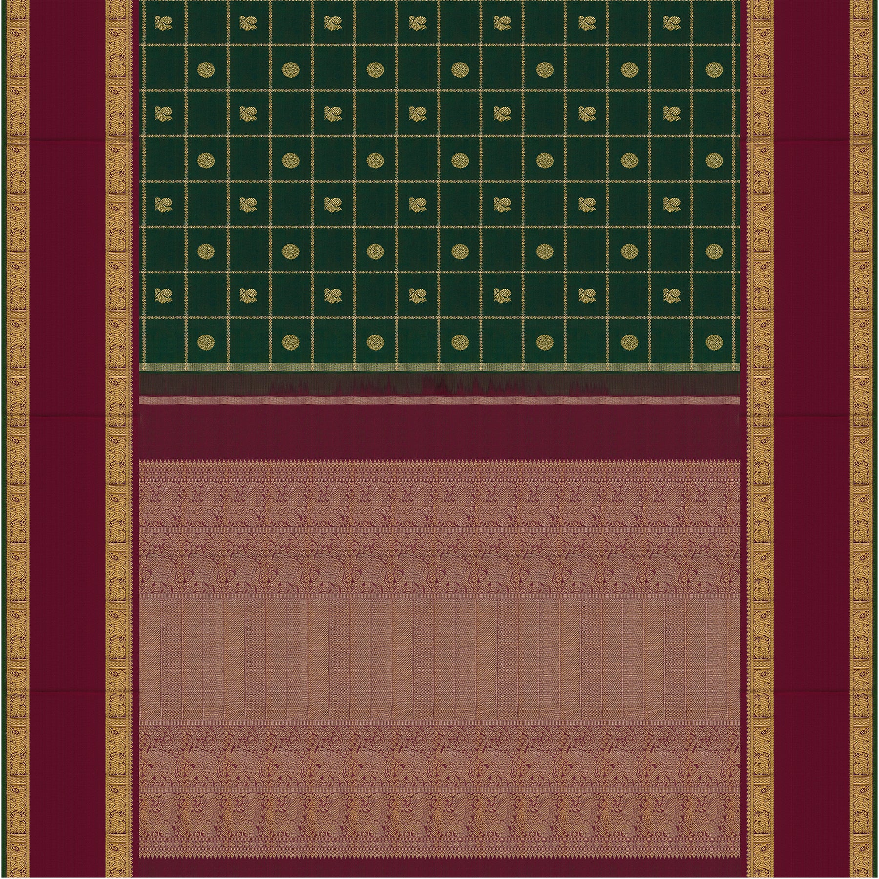 Kanakavalli Kanjivaram Silk Sari 26-110-HS001-01736 - Full View