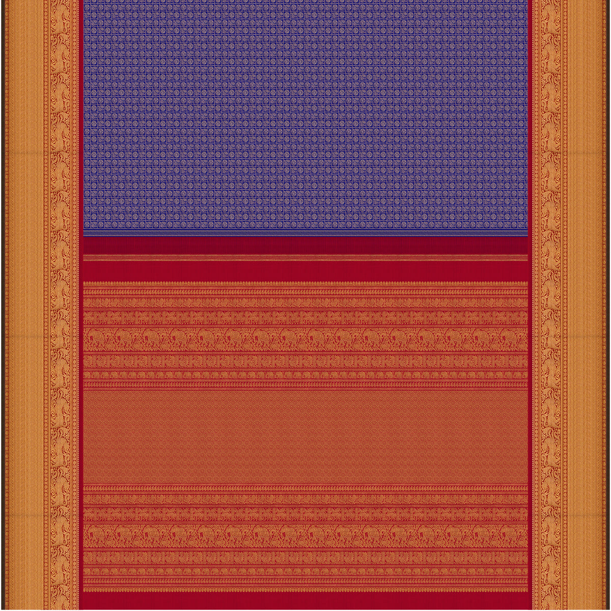Kanakavalli Kanjivaram Silk Sari 26-110-HS001-02238 - Full View
