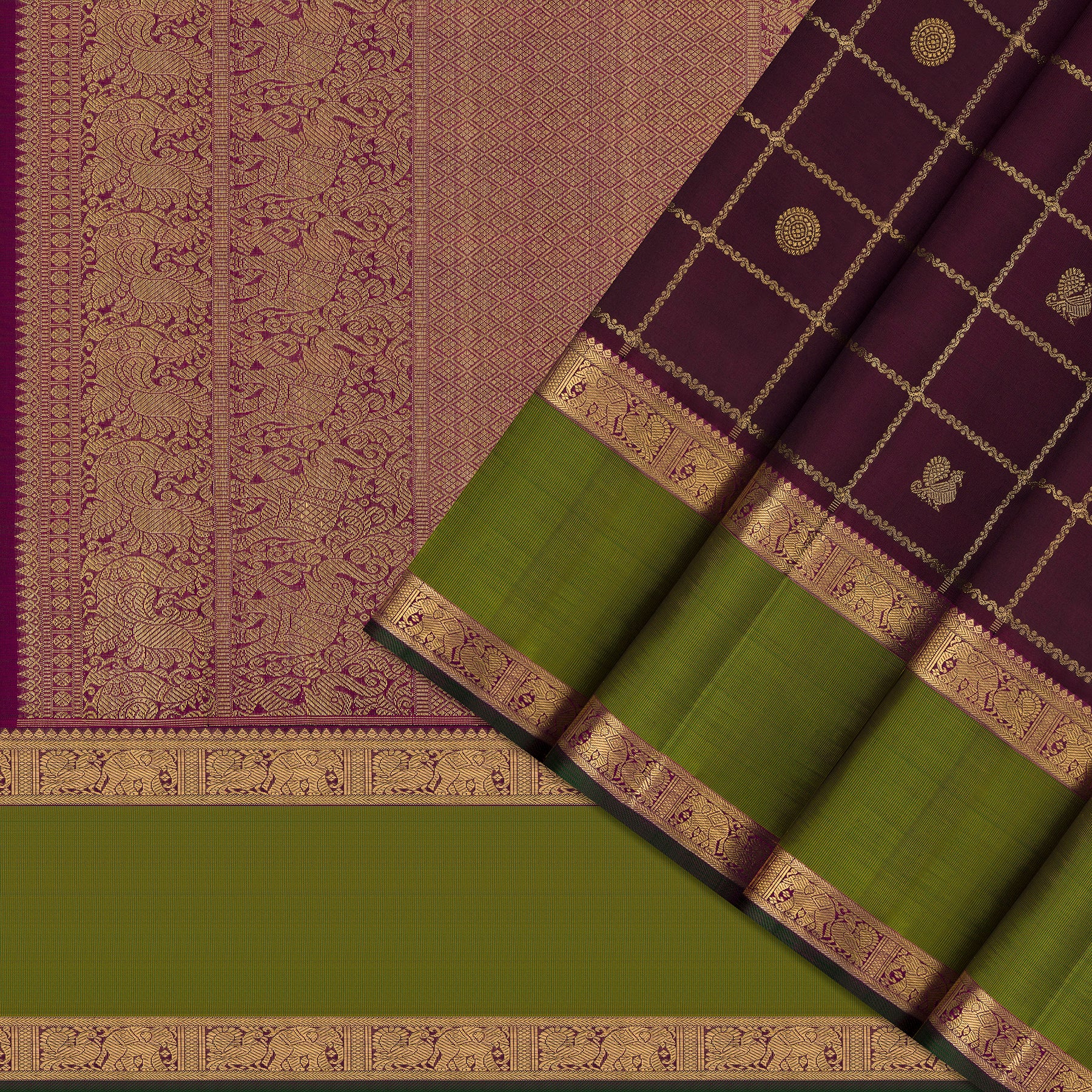 Kanakavalli Kanjivaram Silk Sari 26-110-HS001-02284 - Cover View