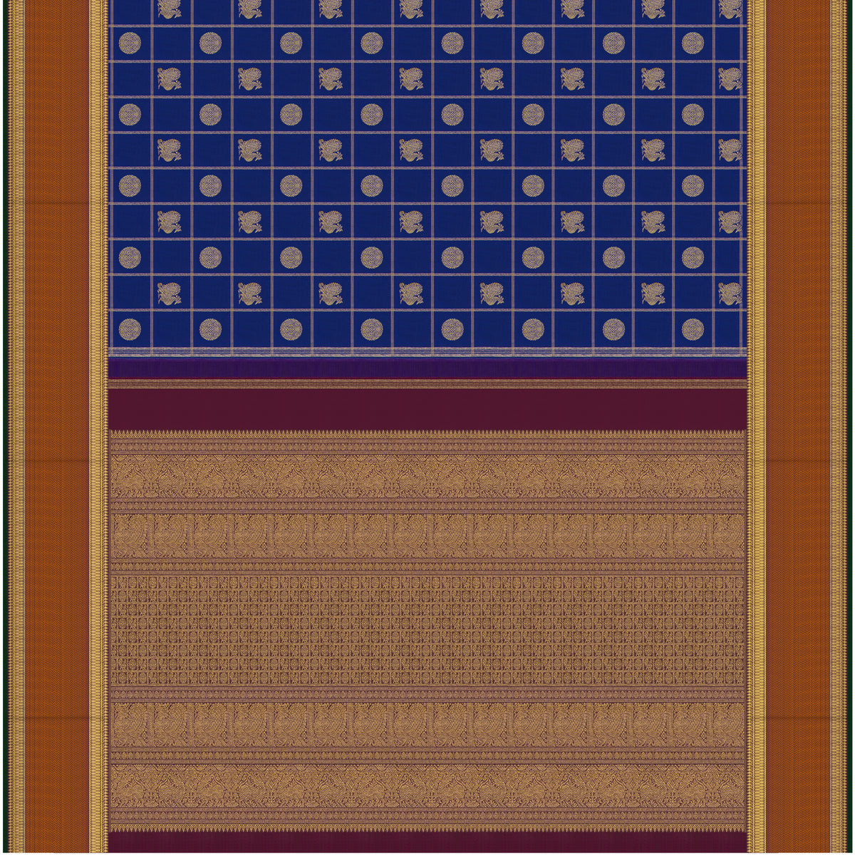 Kanakavalli Kanjivaram Silk Sari 26-110-HS001-03551 - Full View