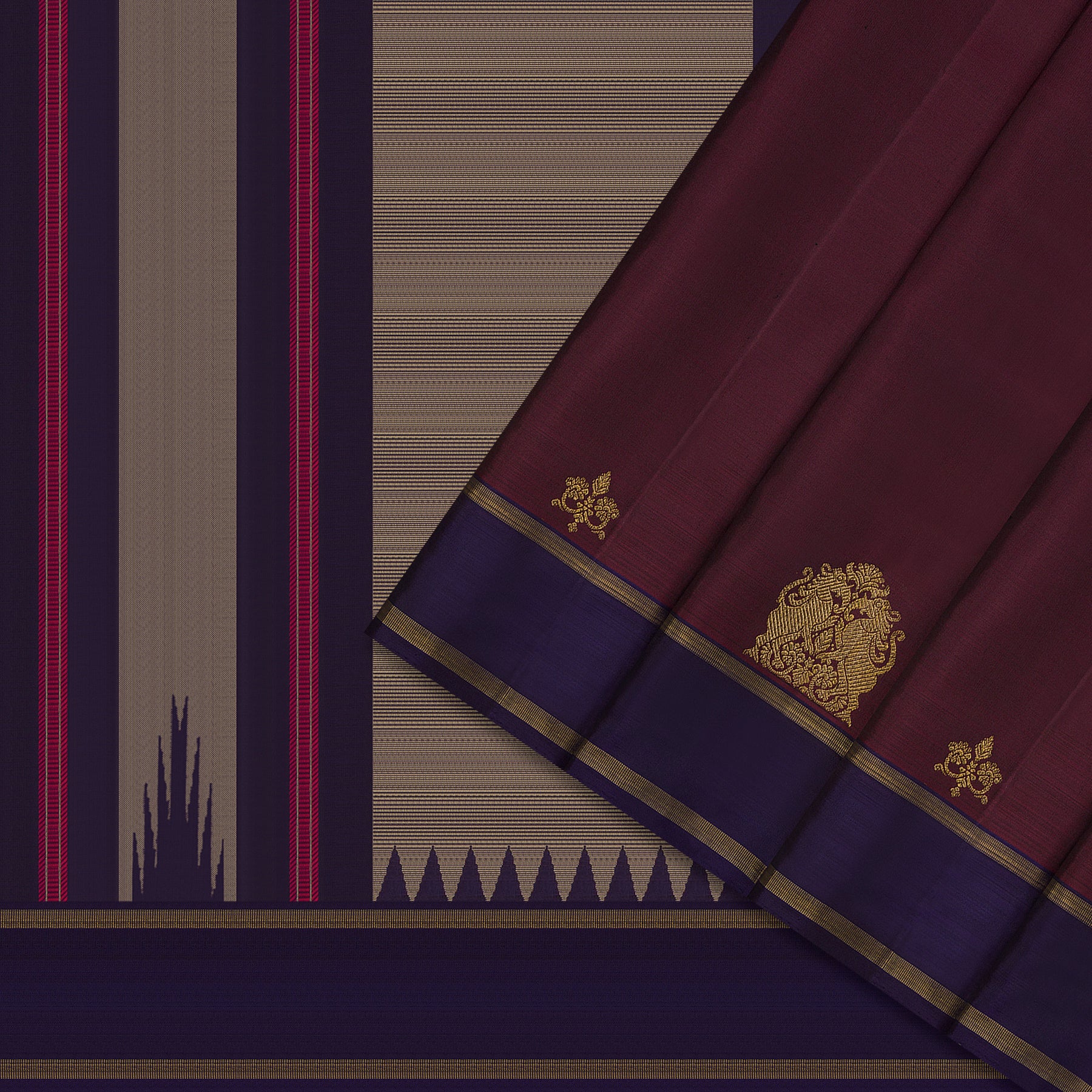 Kanakavalli Kanjivaram Silk Sari 26-595-HS001-02056 - Cover View