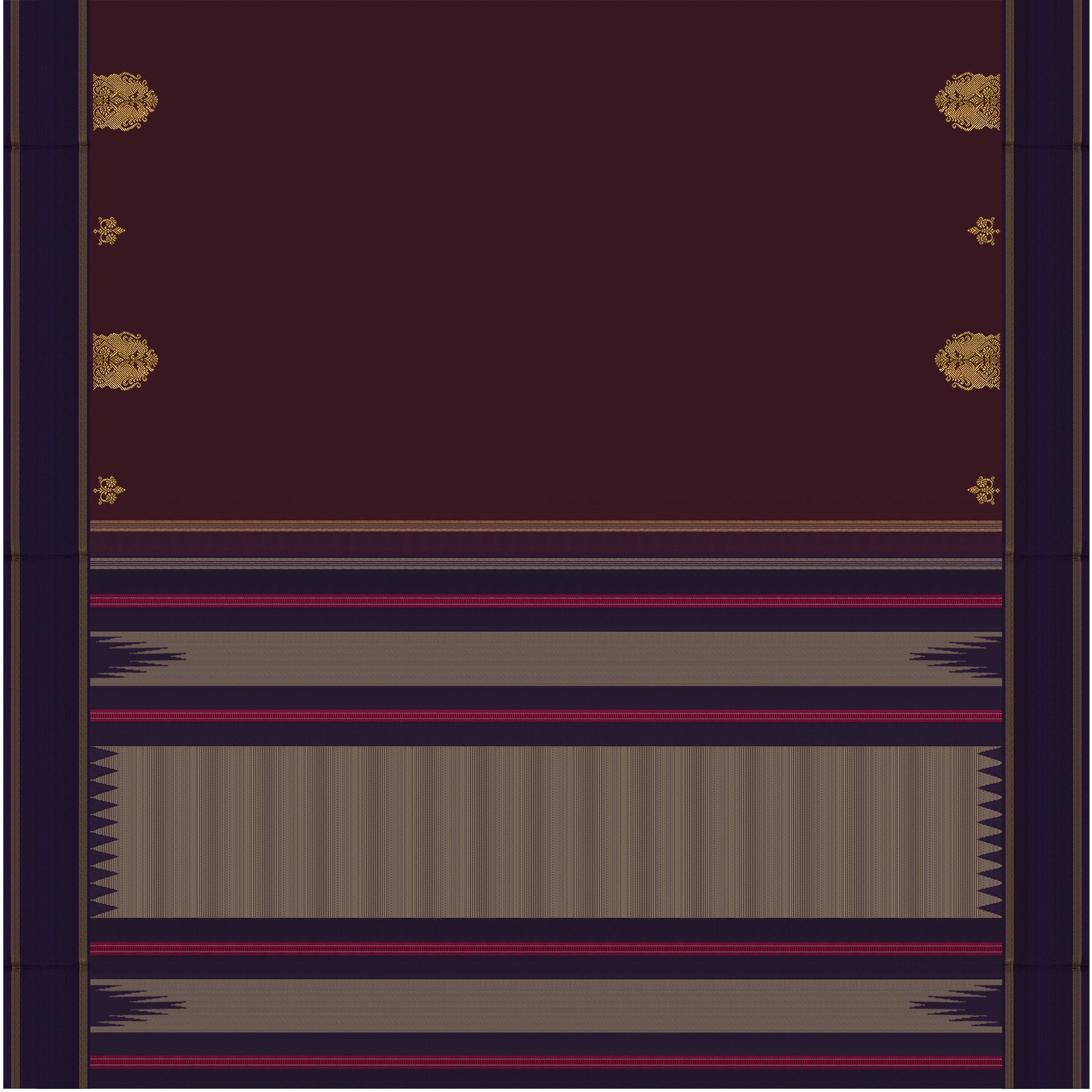 Kanakavalli Kanjivaram Silk Sari 26-595-HS001-02056 - Full View