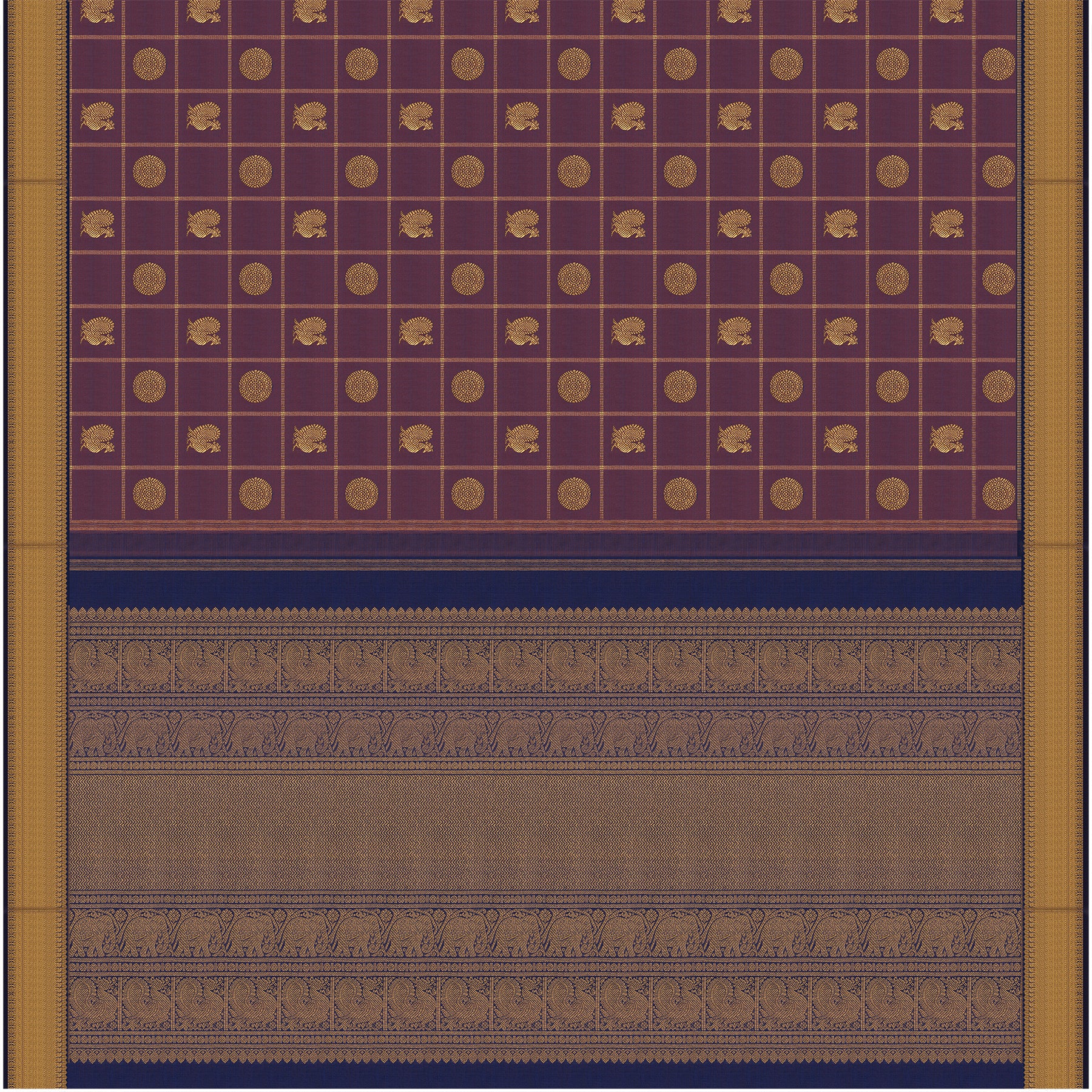 Kanakavalli Kanjivaram Silk Sari 26-595-HS001-02129 - Full View