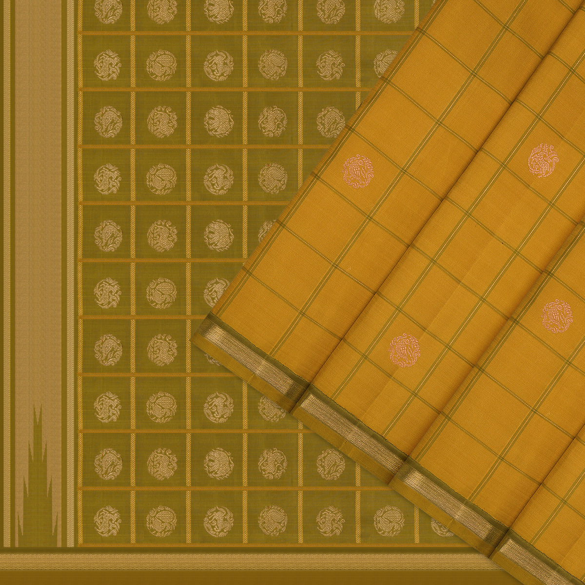Kanakavalli Kanjivaram Silk Sari 26-595-HS001-02157  - Cover View