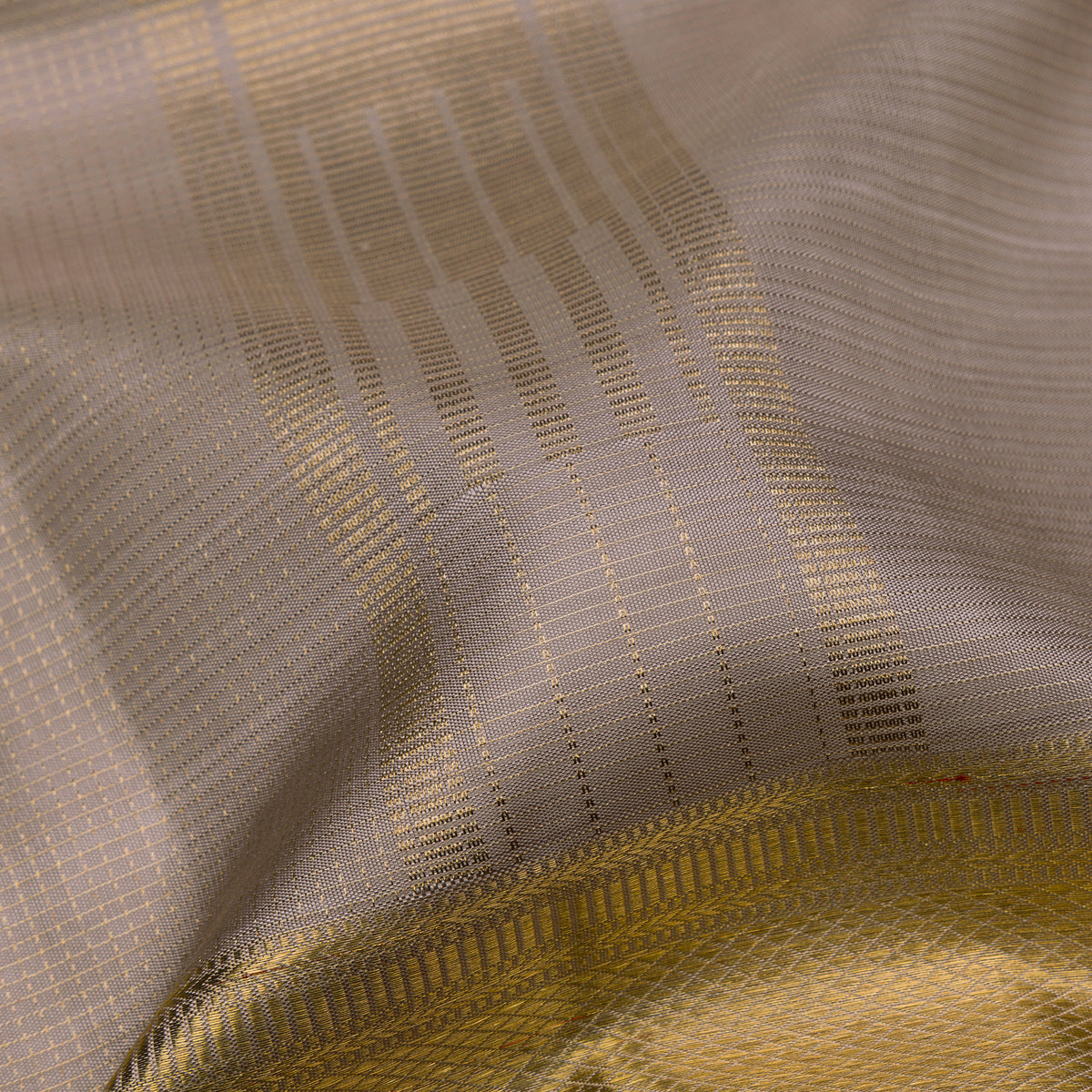 Kanakavalli Kanjivaram Silk Angavastram CO-ORD 26-599-AF001-00094 - Detailed Fabric View