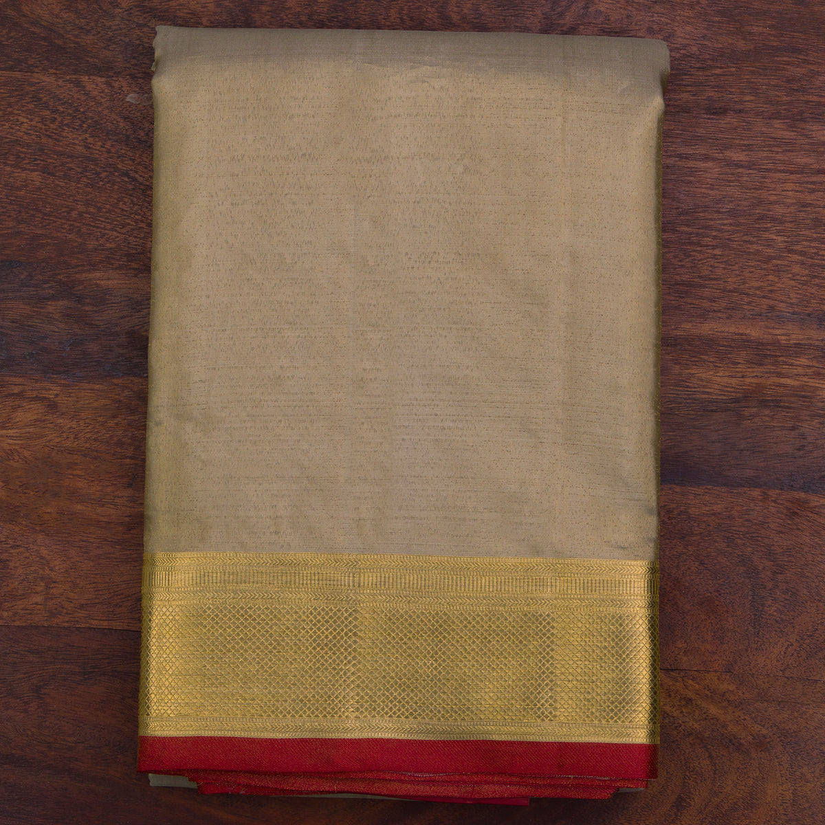 Kanakavalli Kanjivaram Silk Angavastram CO-ORD 26-599-AF001-00094 - Folded View