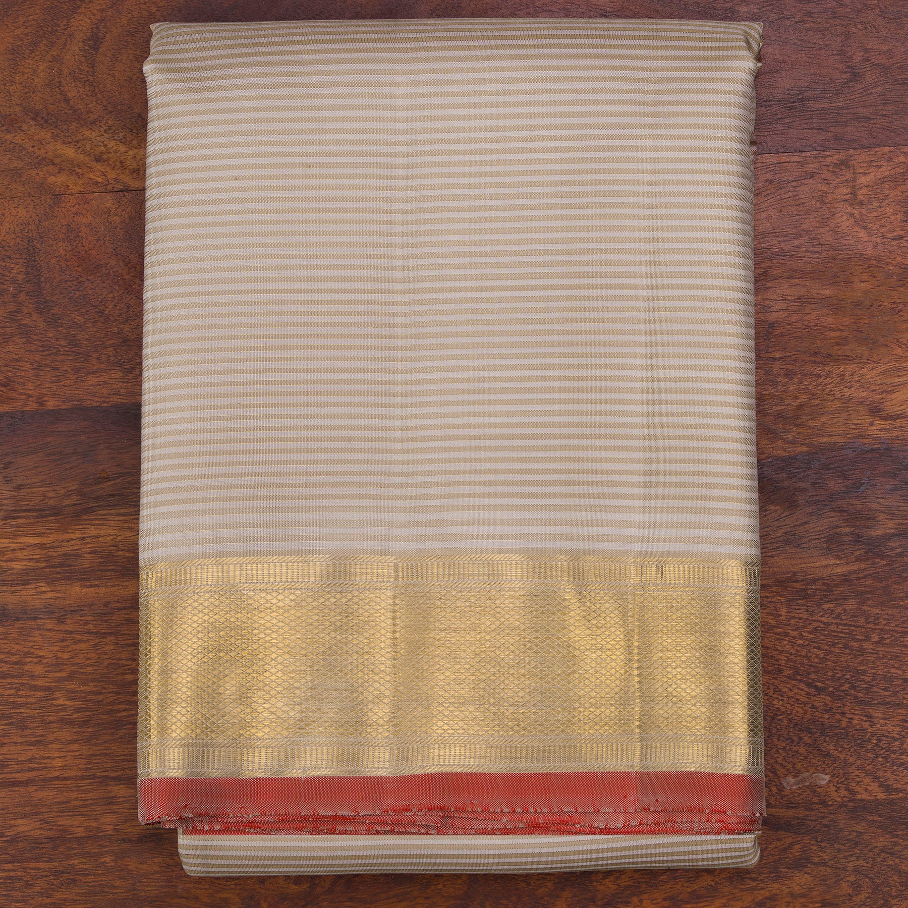 Kanakavalli Kanjivaram Silk Angavastram CO-ORD 26-599-AF001-01250 - Folded View  