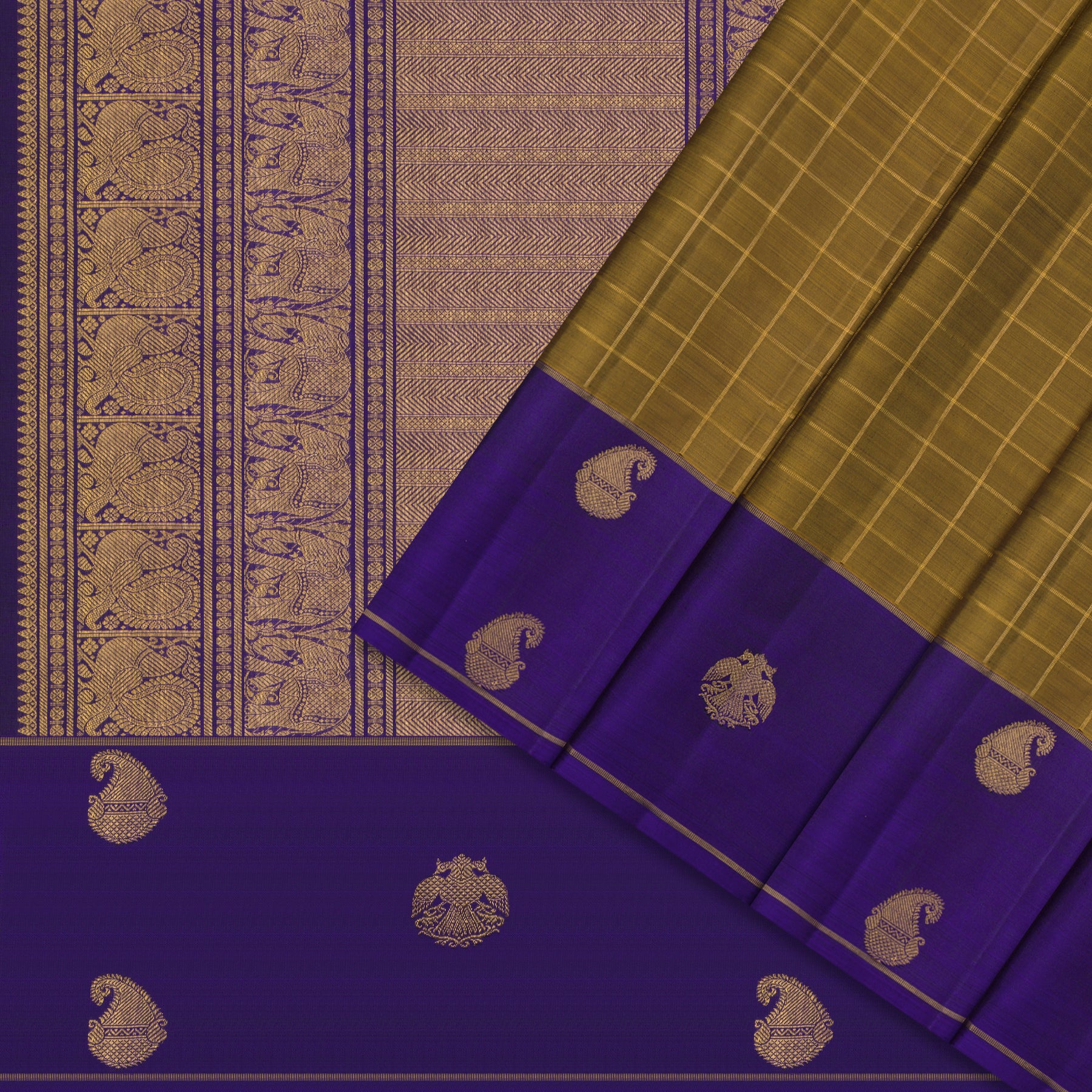 Kanakavalli Kanjivaram Silk Sari 26-599-HS001-00334 - Cover View