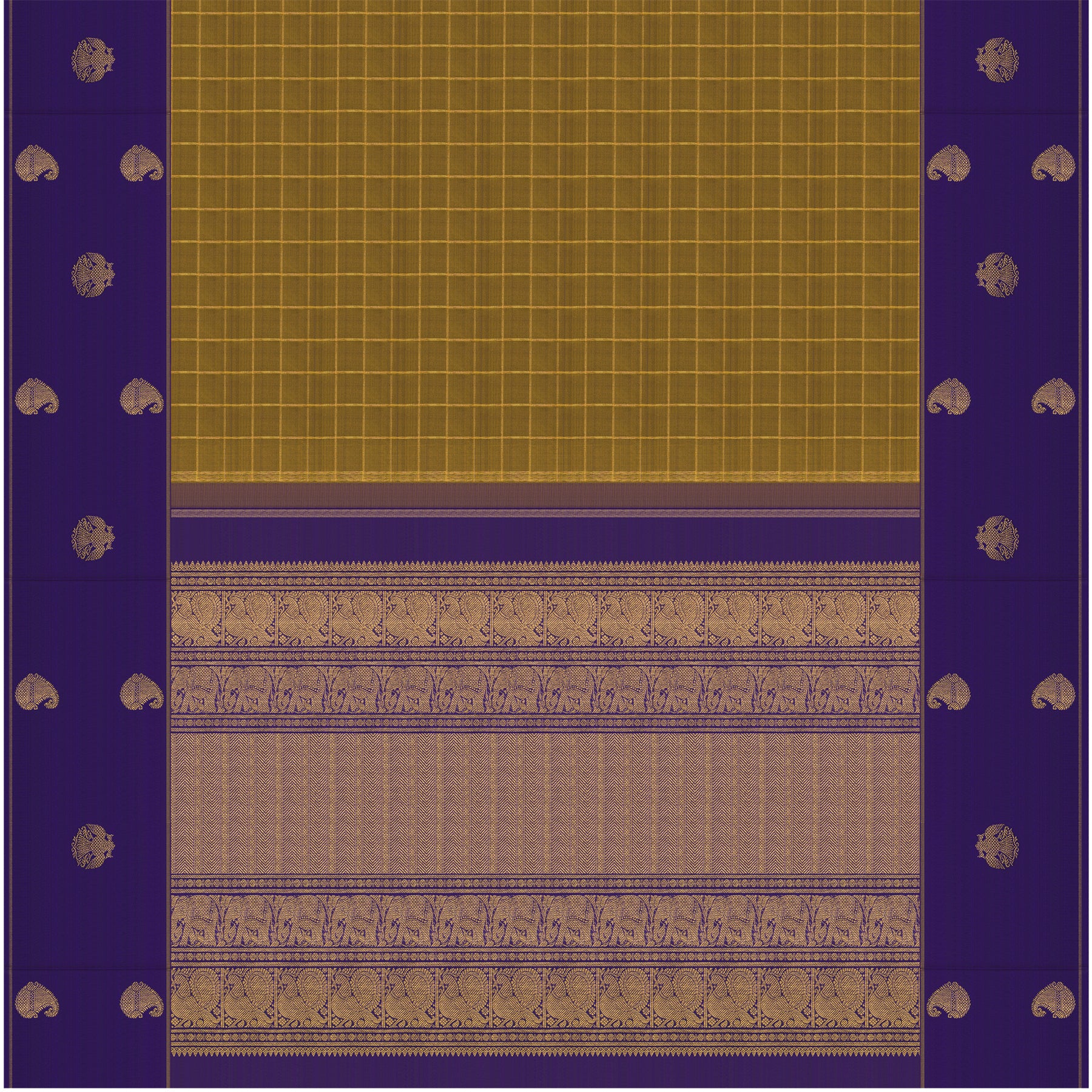 Kanakavalli Kanjivaram Silk Sari 26-599-HS001-00334 - Full View