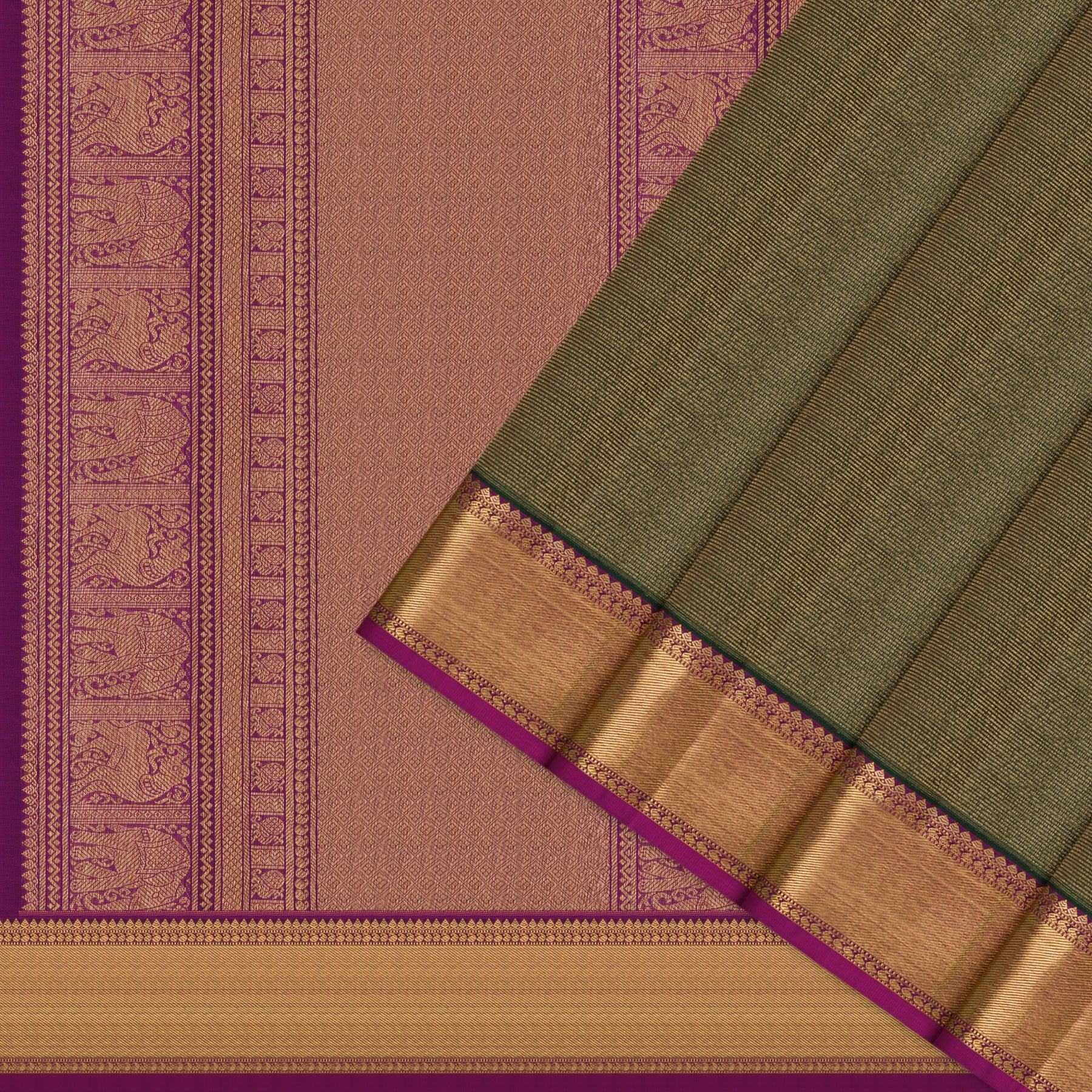 Kanakavalli Kanjivaram Silk Sari 26-599-HS001-01430 - Cover View
