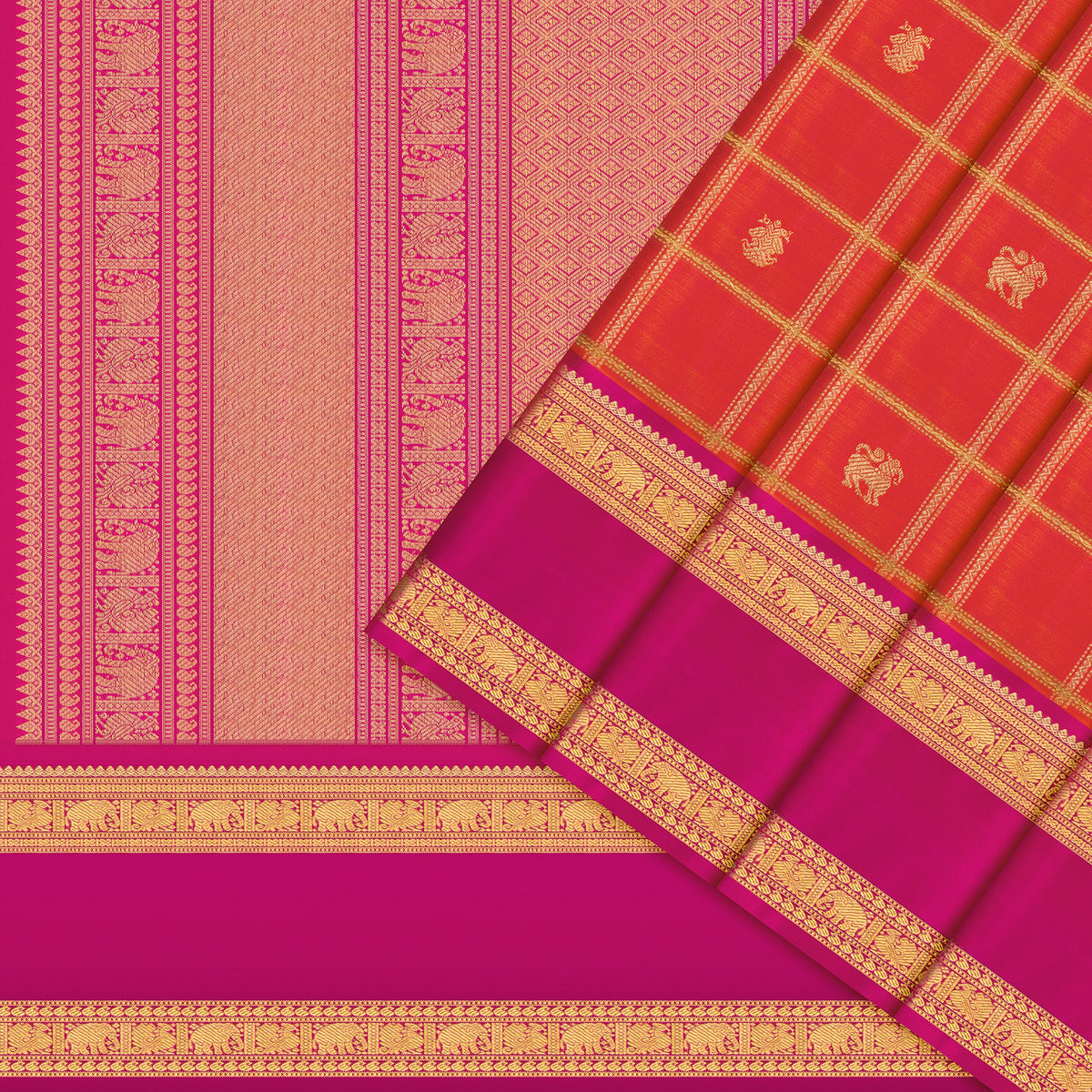 Kanakavalli Kanjivaram Silk Sari 26-599-HS001-02384 - Cover View