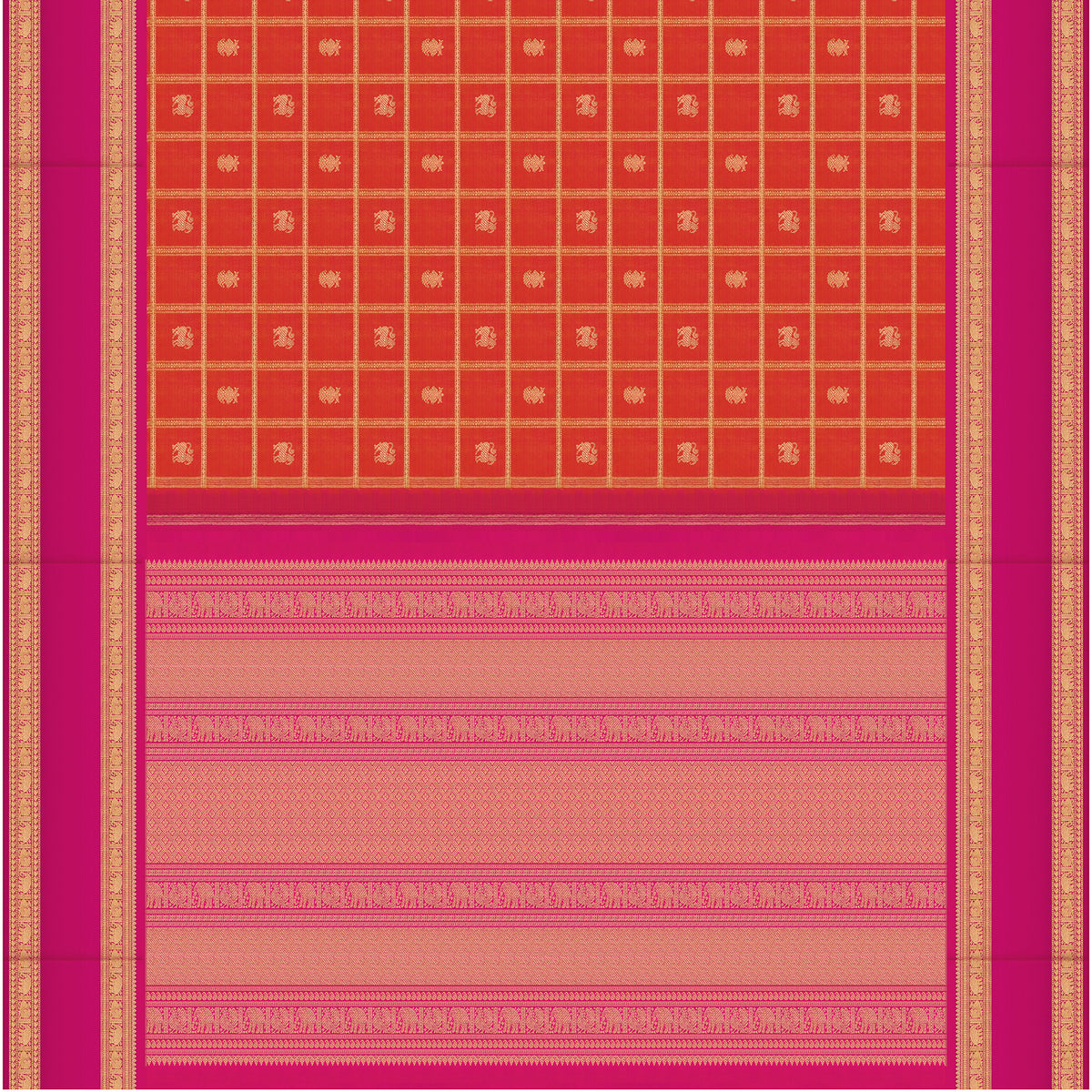 Kanakavalli Kanjivaram Silk Sari 26-599-HS001-02384 - Full View