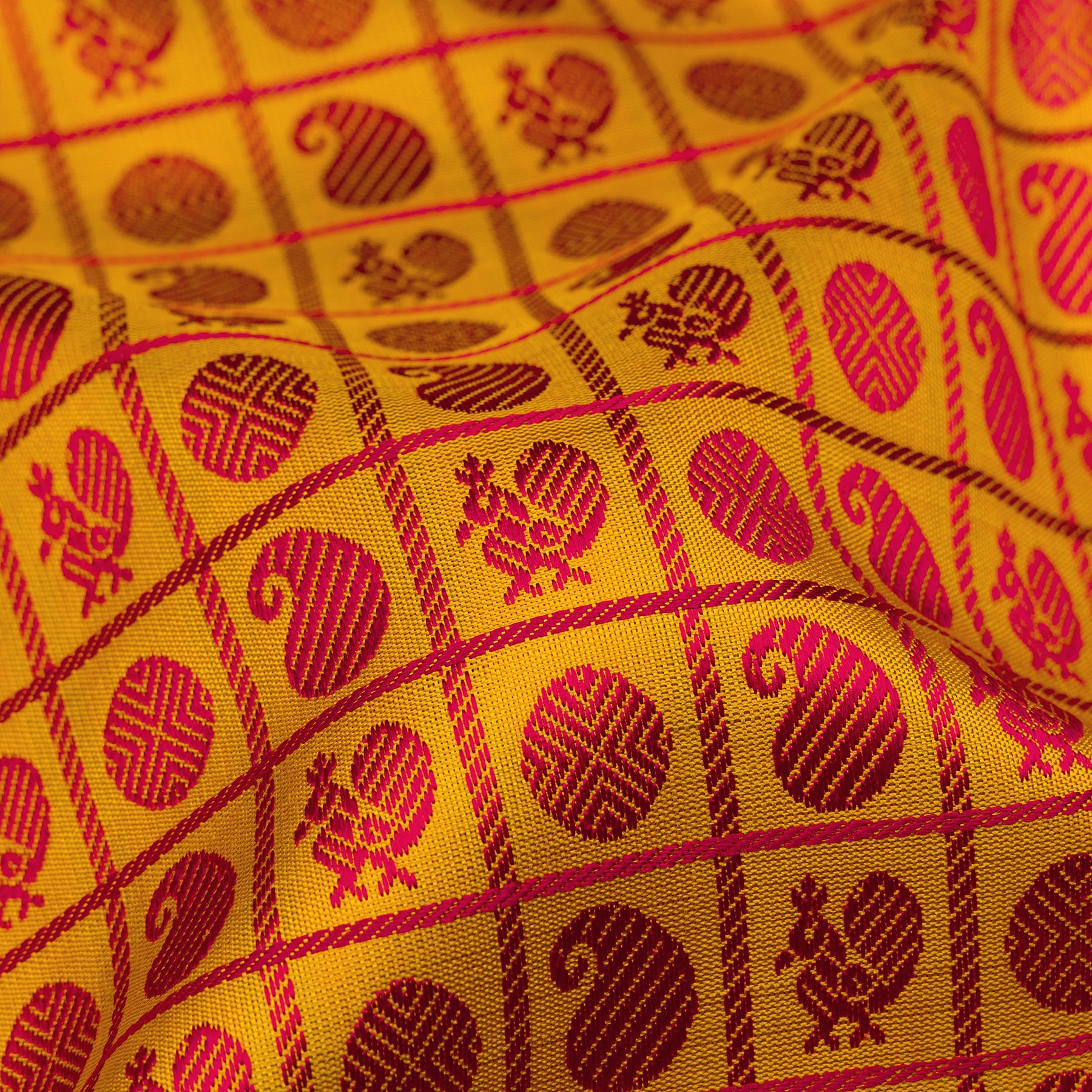 Kanakavalli X Kasuti Kanjivaram Silk Sari 26-599-HS001-02839 - Fabric View