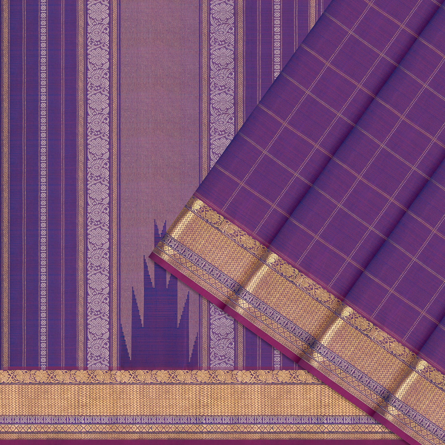 Kanakavalli Kanjivaram Silk Sari 26-615-HS001-03152 - Cover View