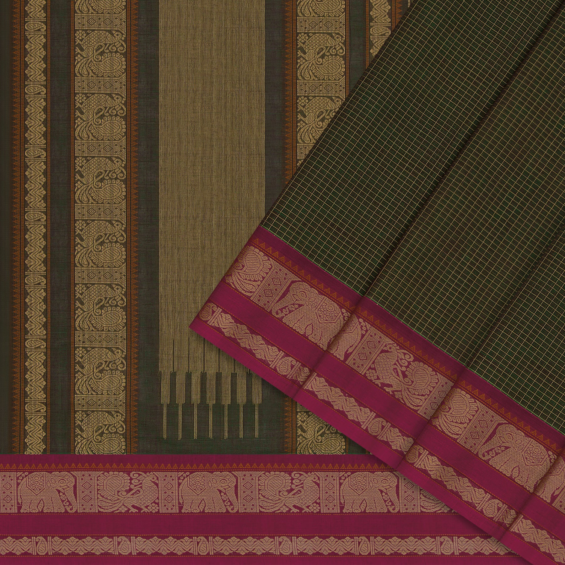 Kanakavalli Kanchi Cotton Sari 26-621-HS003-01252 - Cover View