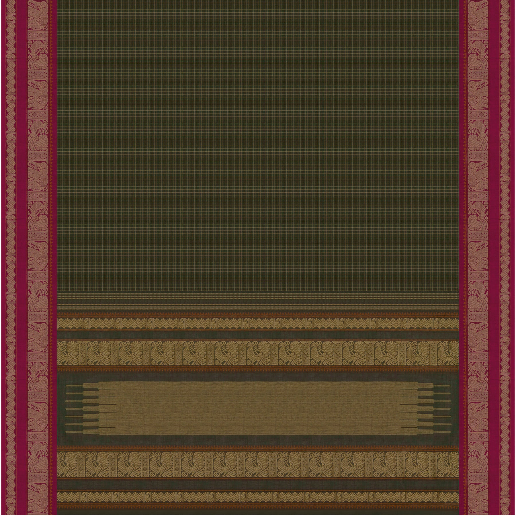 Kanakavalli Kanchi Cotton Sari 26-621-HS003-01252 - Full View