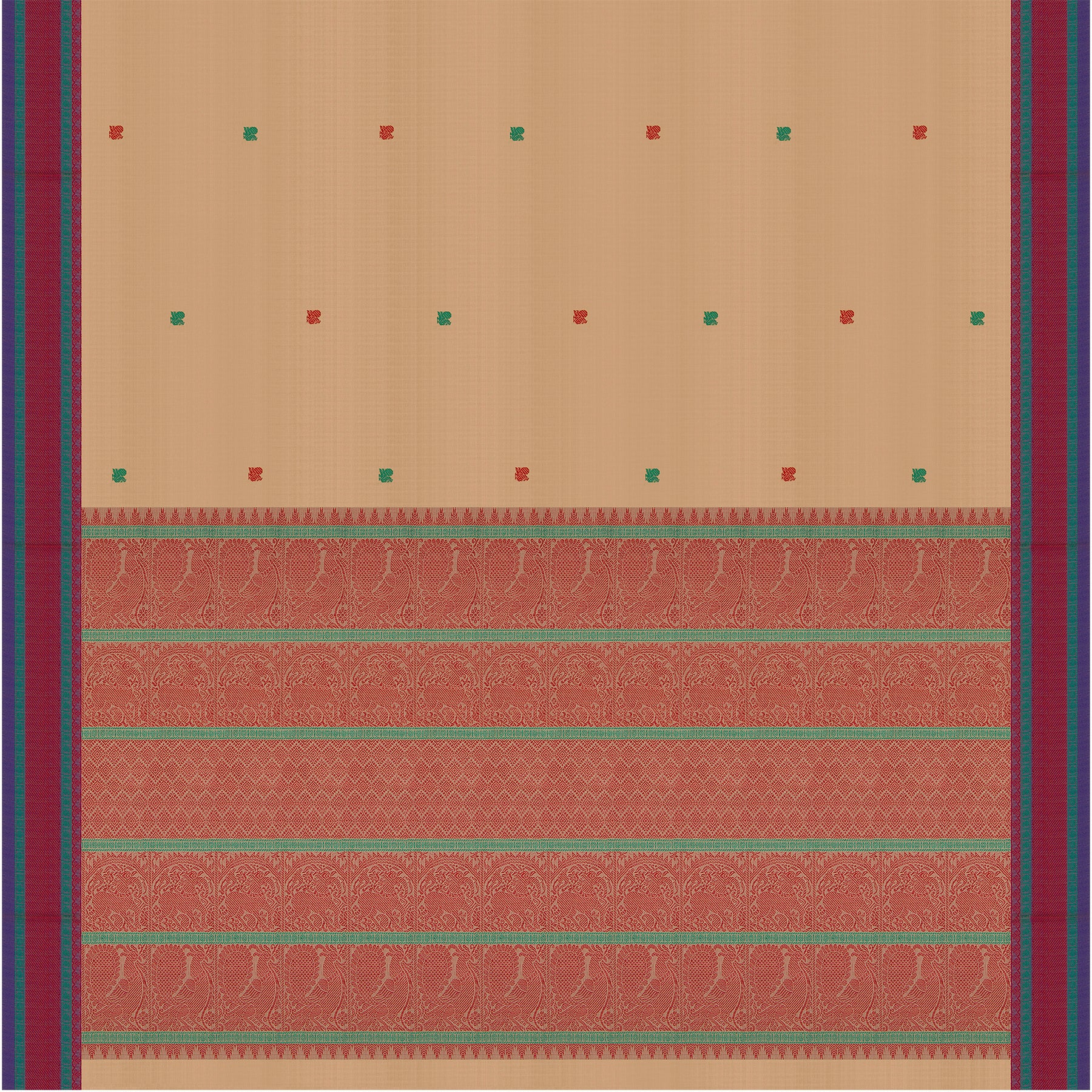 Kanakavalli Kanchi Cotton Sari 26-621-HS003-01327 - Full View