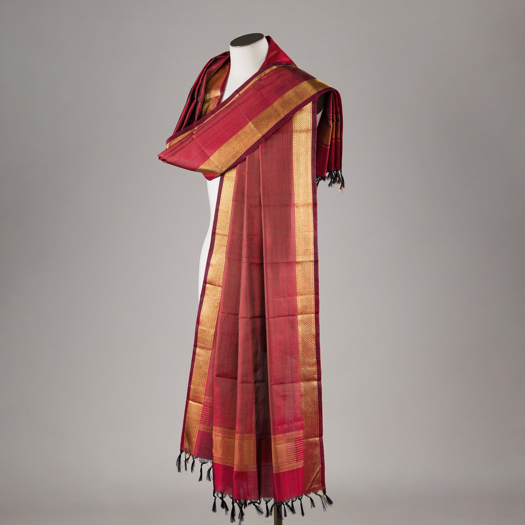 Kanakavalli Kanjivaram Silk Dupatta 23-611-HD001-12956 - Drape View