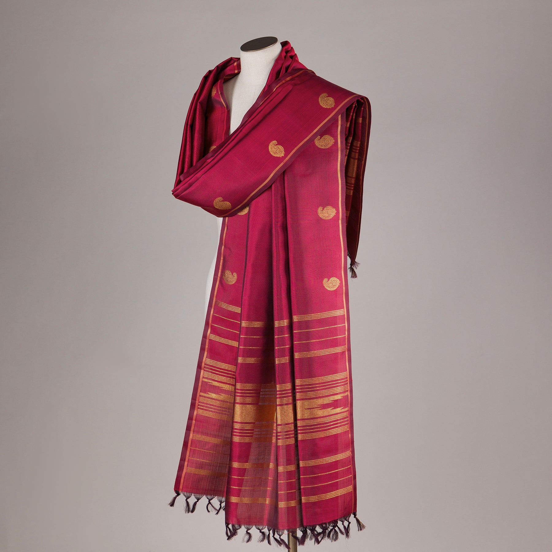 Kanakavalli Kanjivaram Silk Dupatta 24-599-HD001-04237 - Drape View