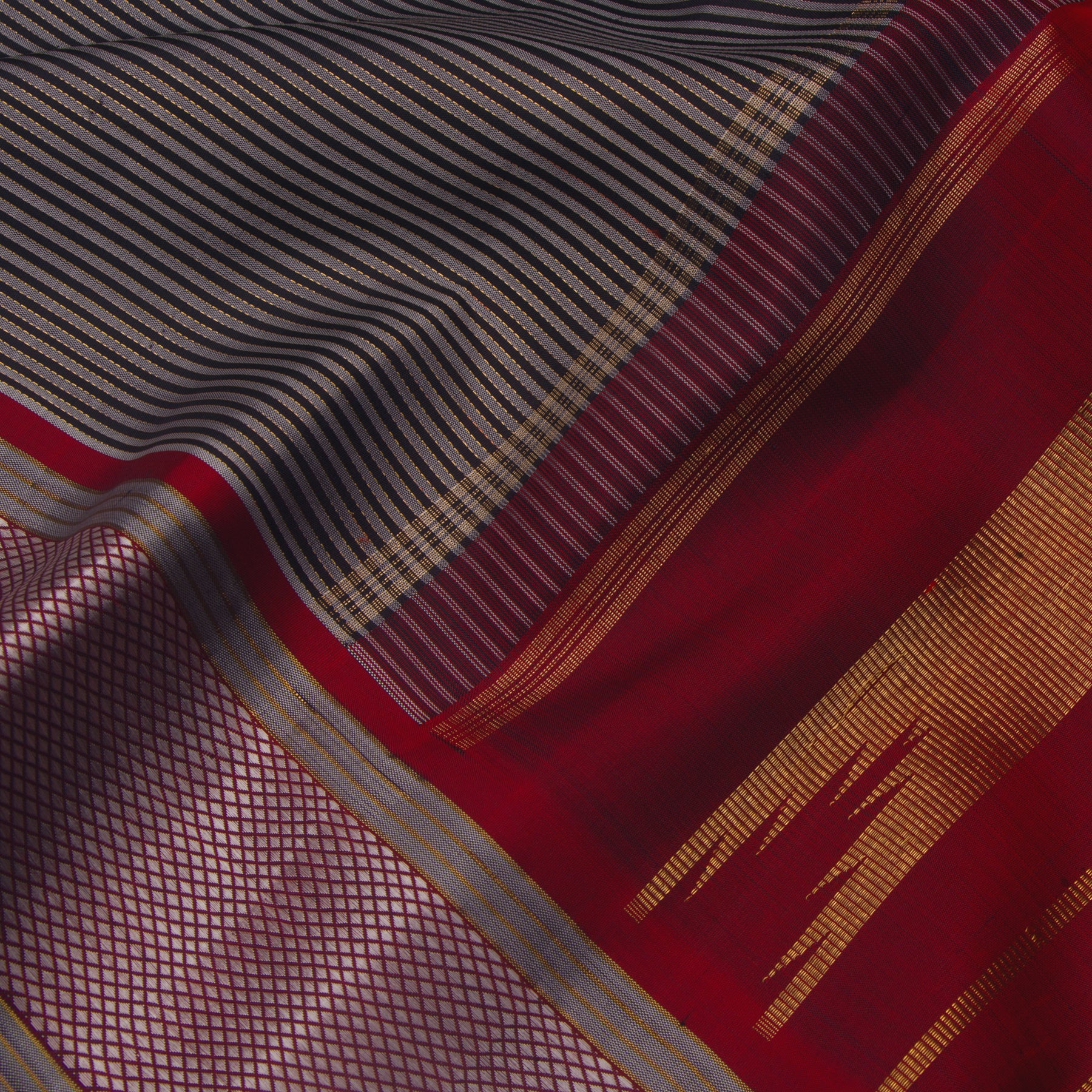 Kanakavalli Kanjivaram Silk Dupatta 24-595-HD001-09381 - Fabric View