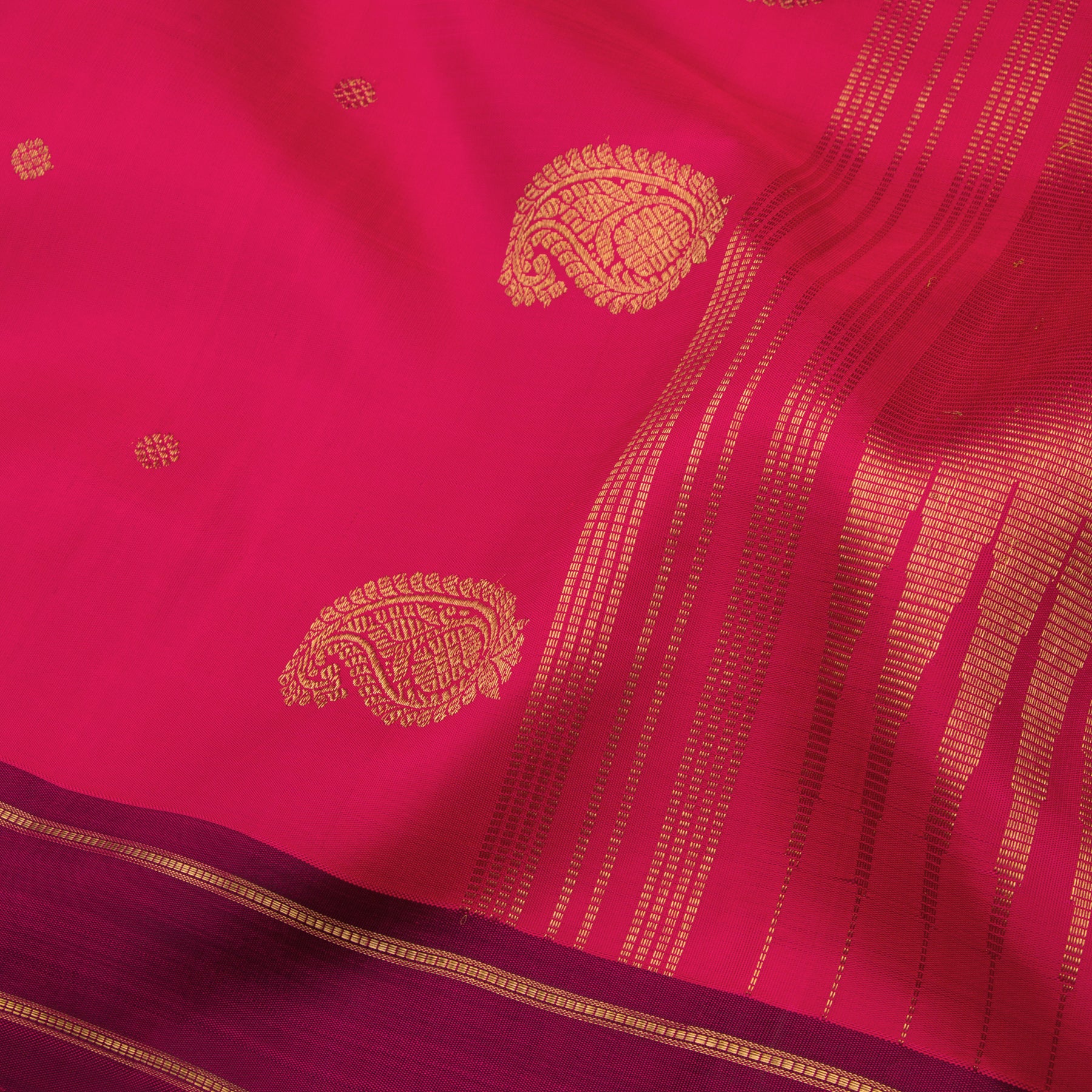 Kanakavalli Kanjivaram Silk Dupatta 24-595-HD001-07197- Fabric View