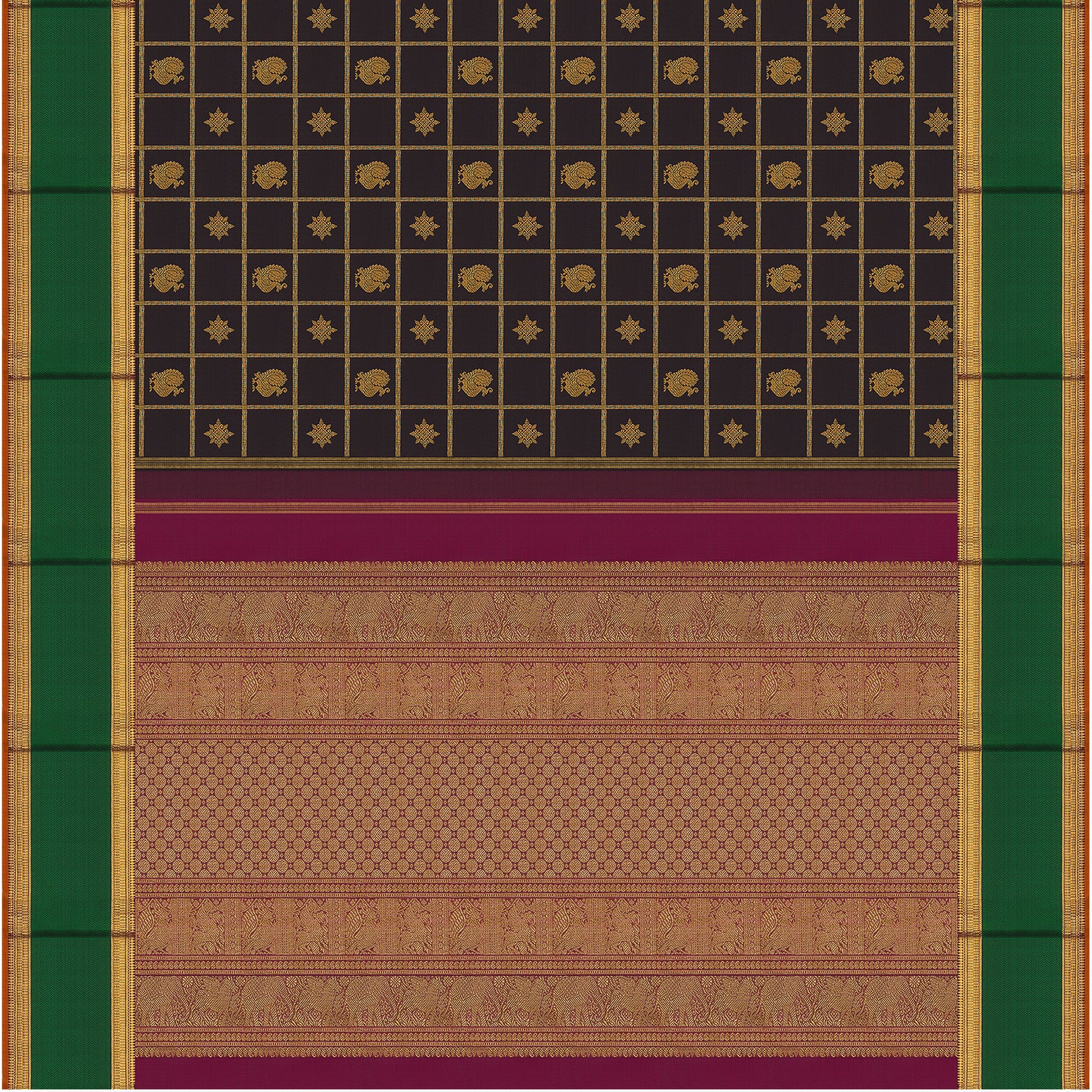 Kanakavalli Kanjivaram Silk Sari 24-110-HS001-14007 - Full View