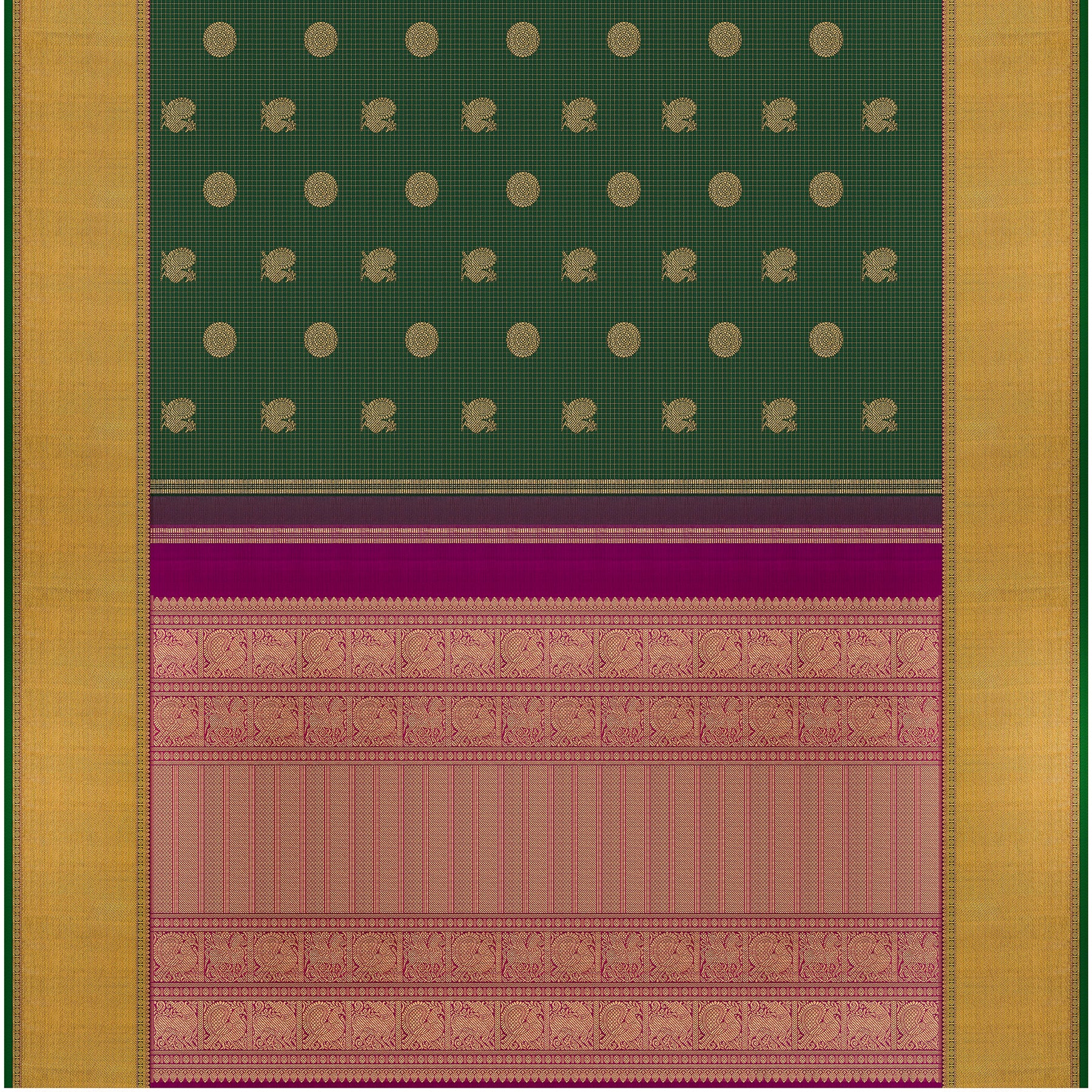 Kanakavalli Kanjivaram Silk Sari 24-595-HS001-04066 - Full View