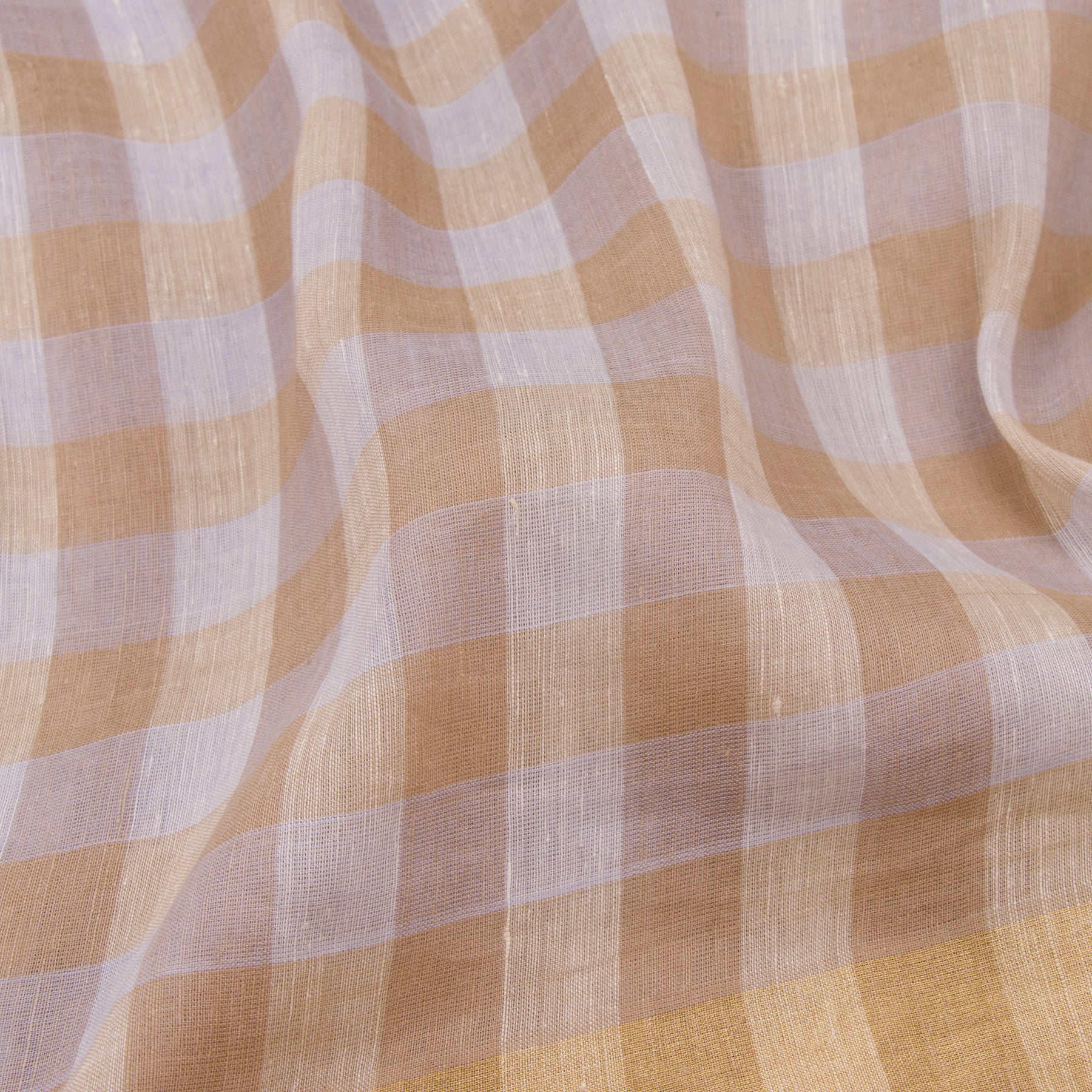 Pradeep Pillai Linen/Cotton Sari 008-01-2558 - Fabric View